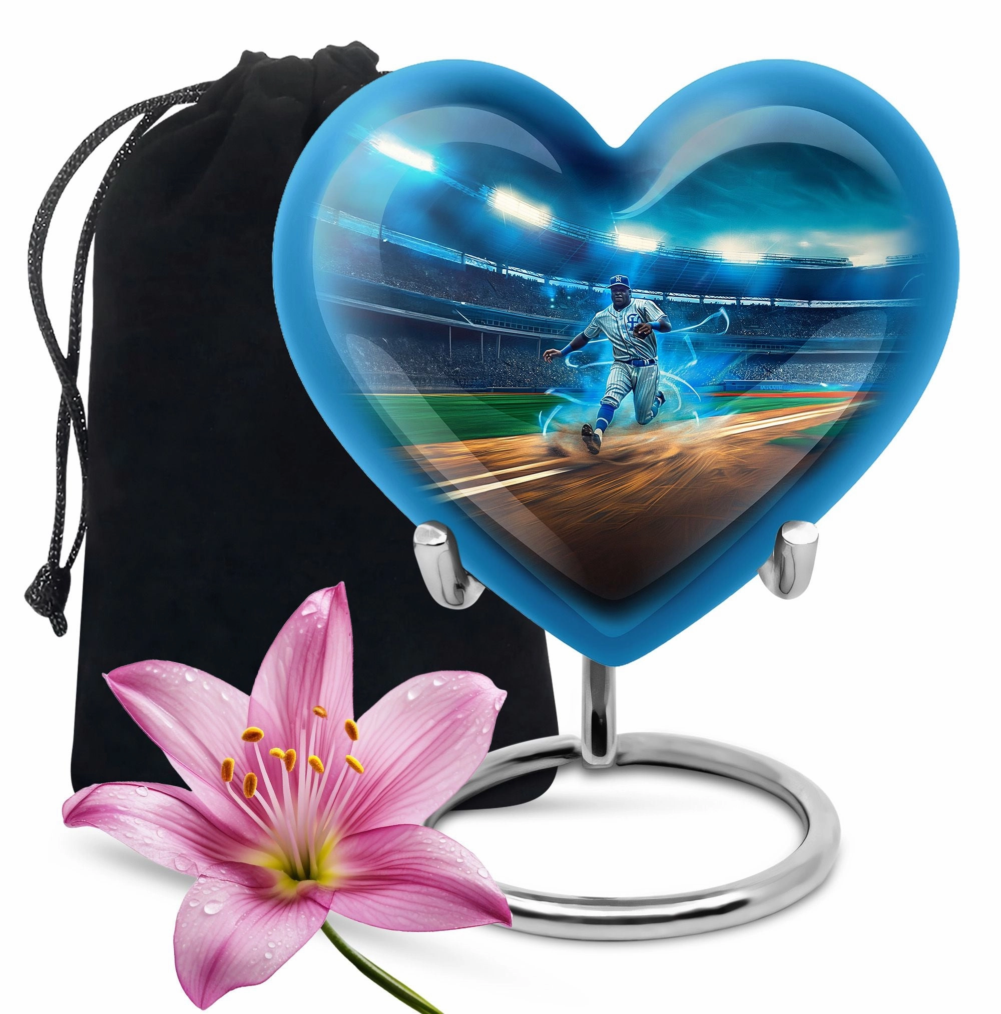Endless Diamond Baseball Cremation Urn - Majestic Rest for Men