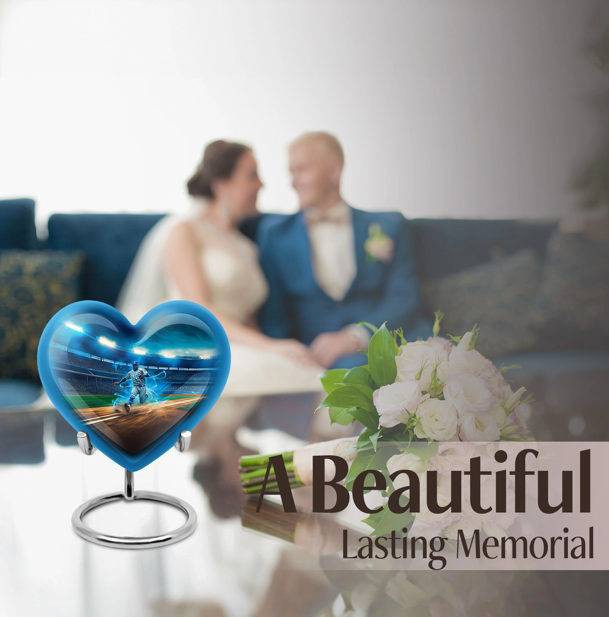 Endless Diamond Baseball Cremation Urn - Majestic Rest for Men