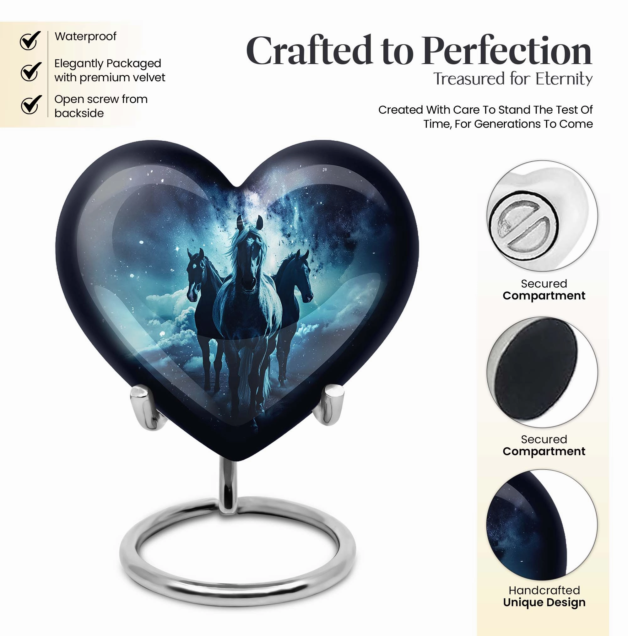 Eternal Resting Horse Cremation Memorial - Exquisite Large Urn