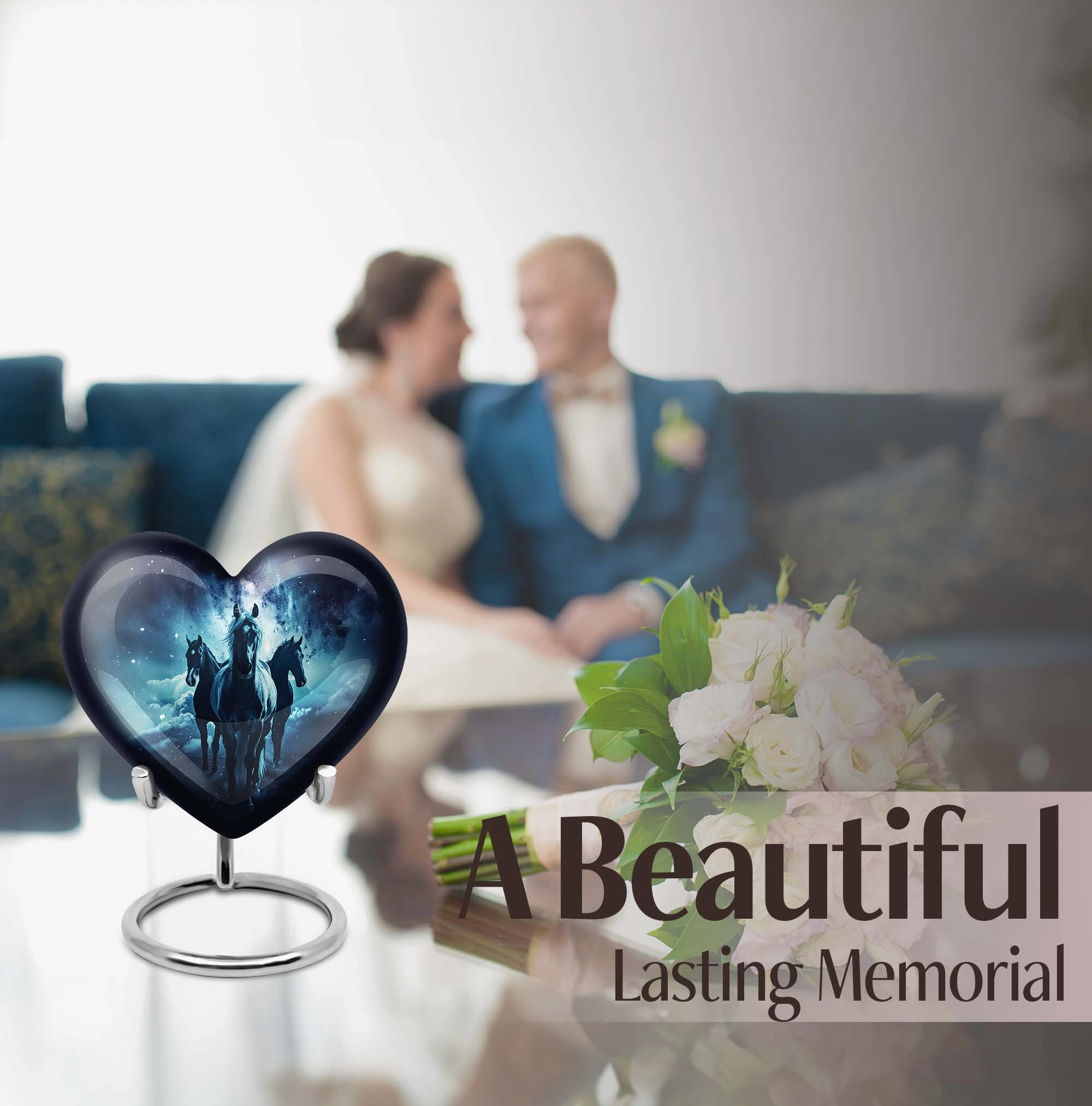 Eternal Resting Horse Cremation Memorial - Exquisite Large Urn