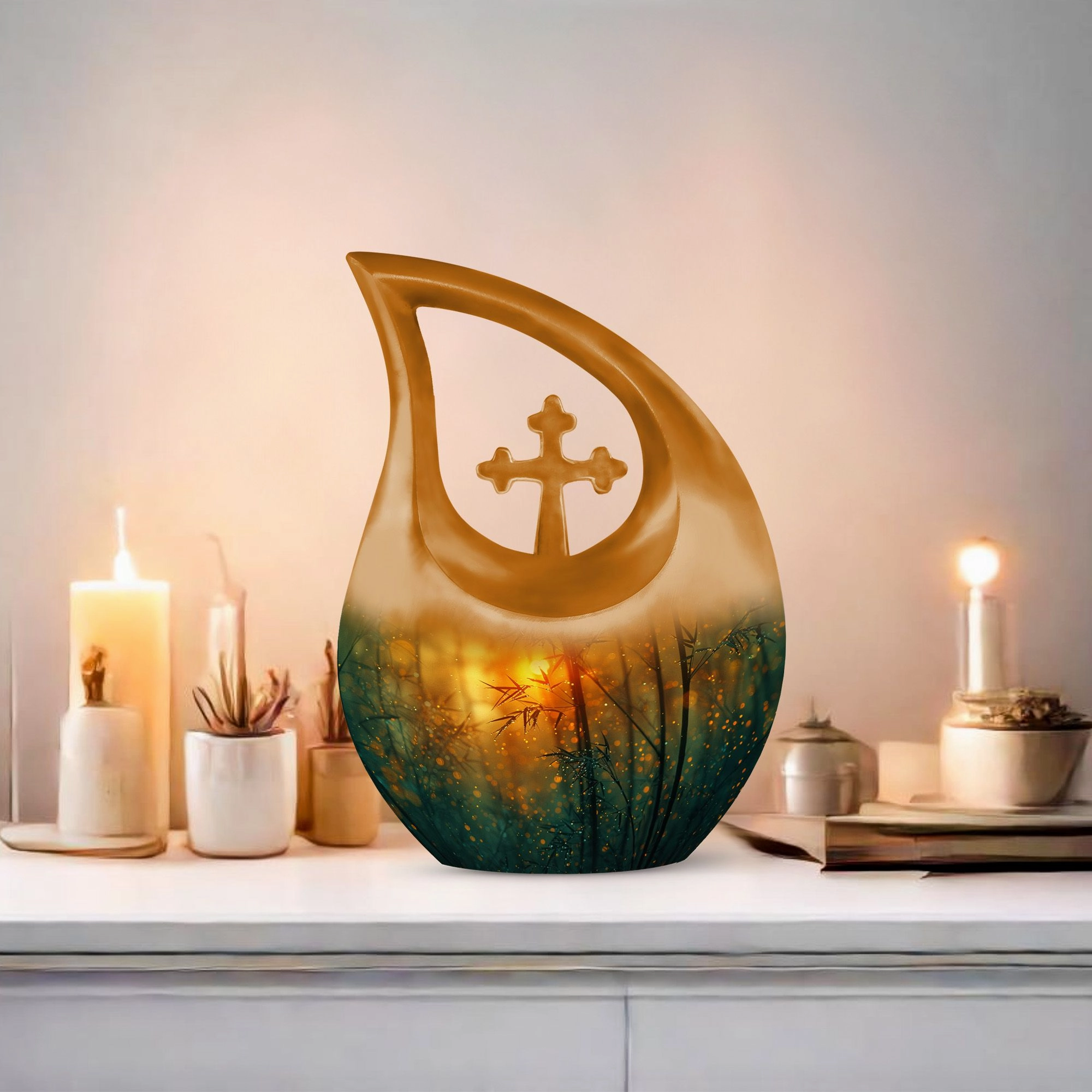 Evening Enchantment Fireflies At Dusk Memorial Urn