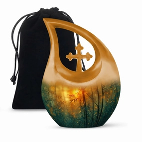 Evening Enchantment Fireflies At Dusk Memorial Urn