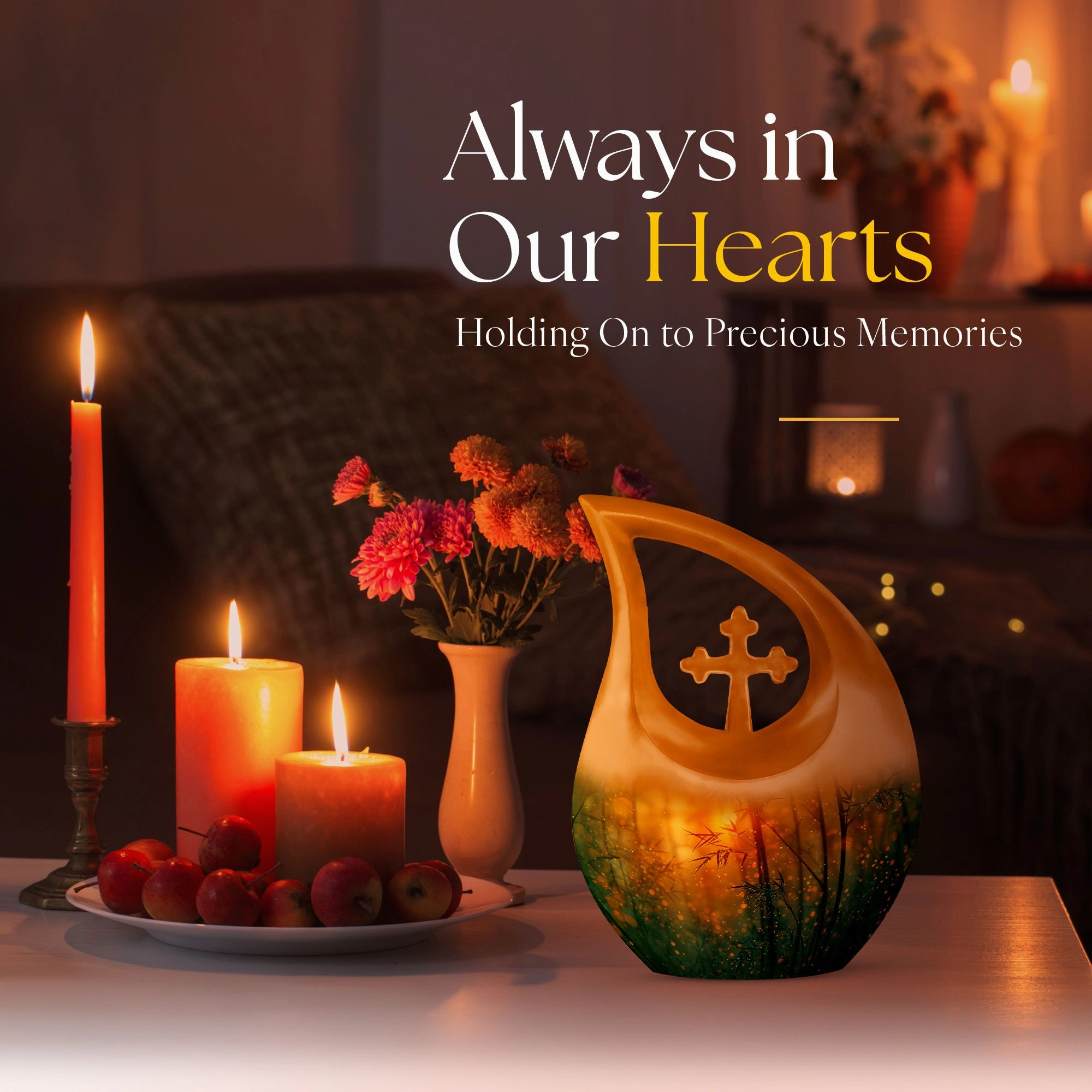 Evening Enchantment Fireflies At Dusk Memorial Urn