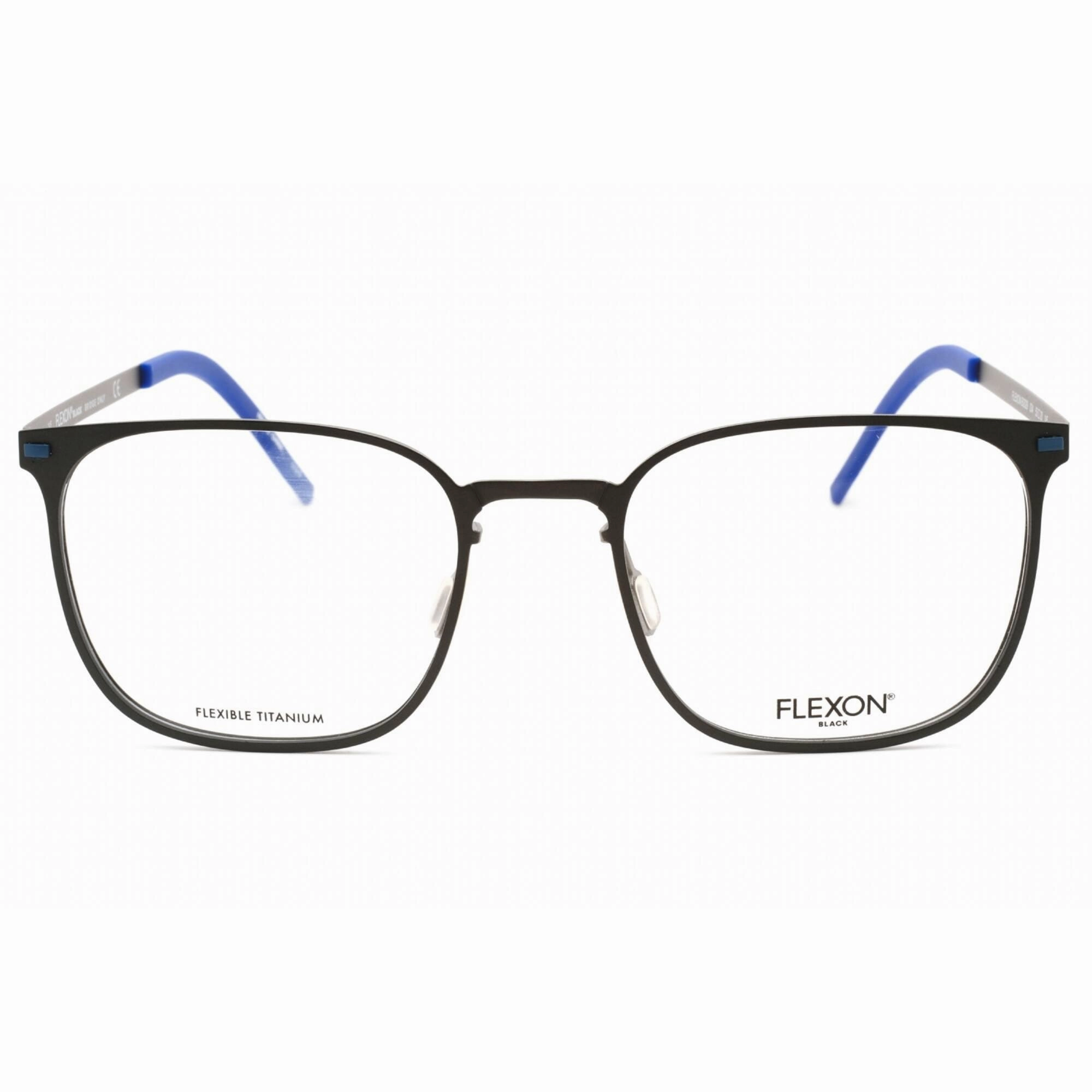 Flexon Men's Eyeglasses - Dark Gunmetal Metal Full Rim Square Frame | FLEXON B2029 034