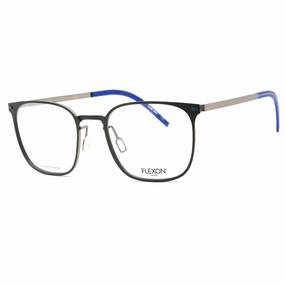 Flexon Men's Eyeglasses - Dark Gunmetal Metal Full Rim Square Frame | FLEXON B2029 034