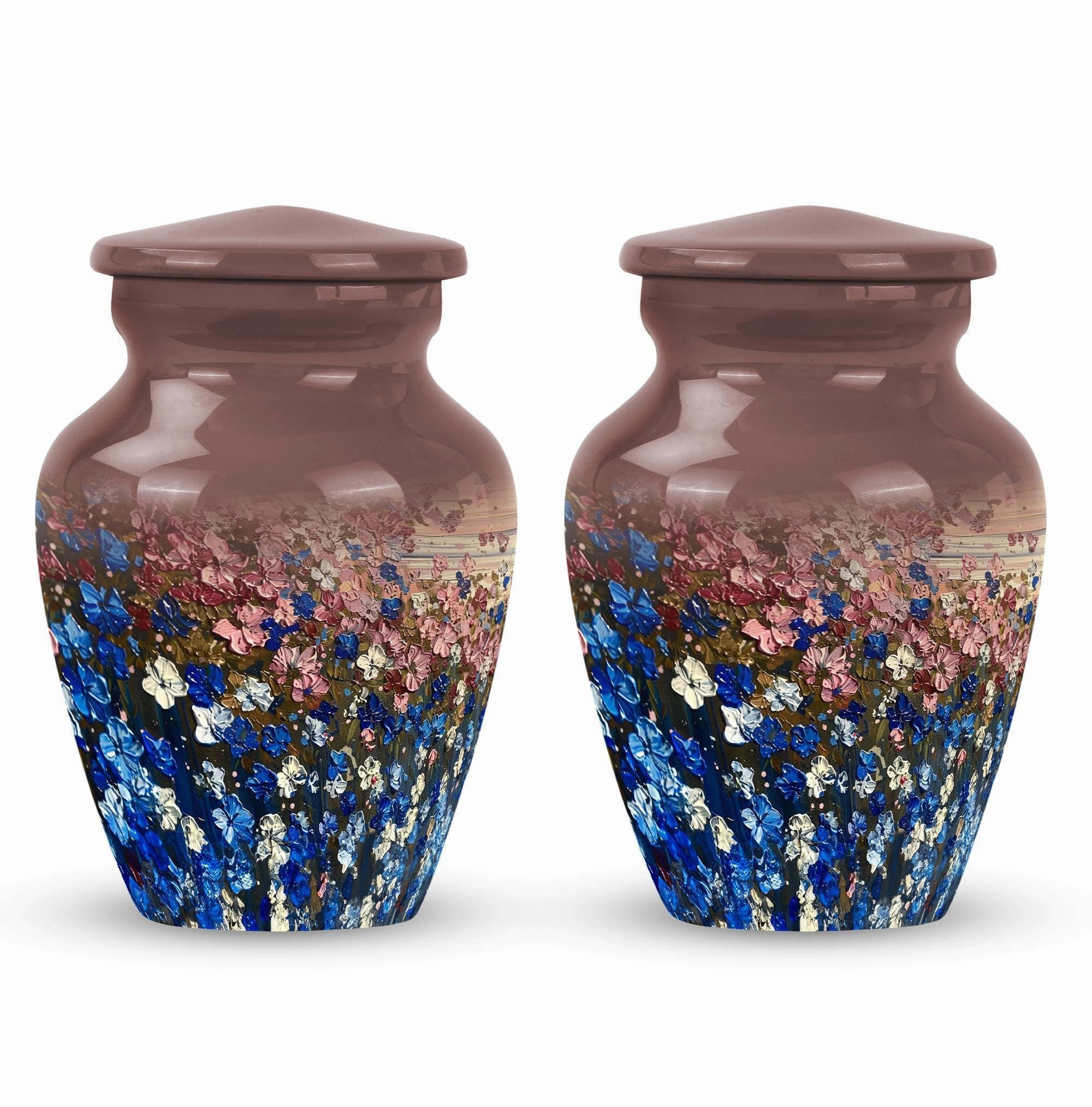 Flowers Tribute: Classic Cremation Urn for Elegant Memorials