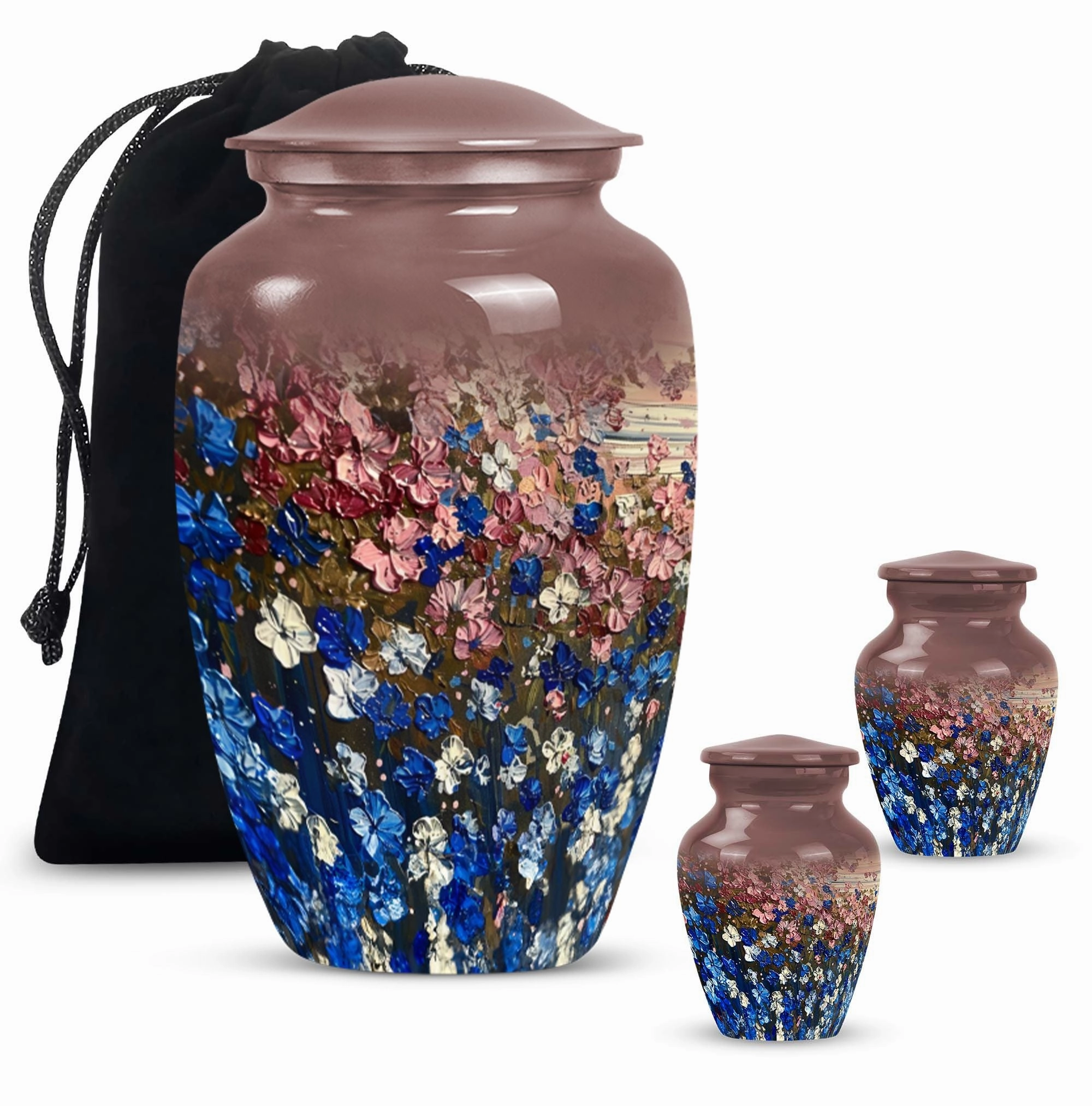 Flowers Tribute: Classic Cremation Urn for Elegant Memorials