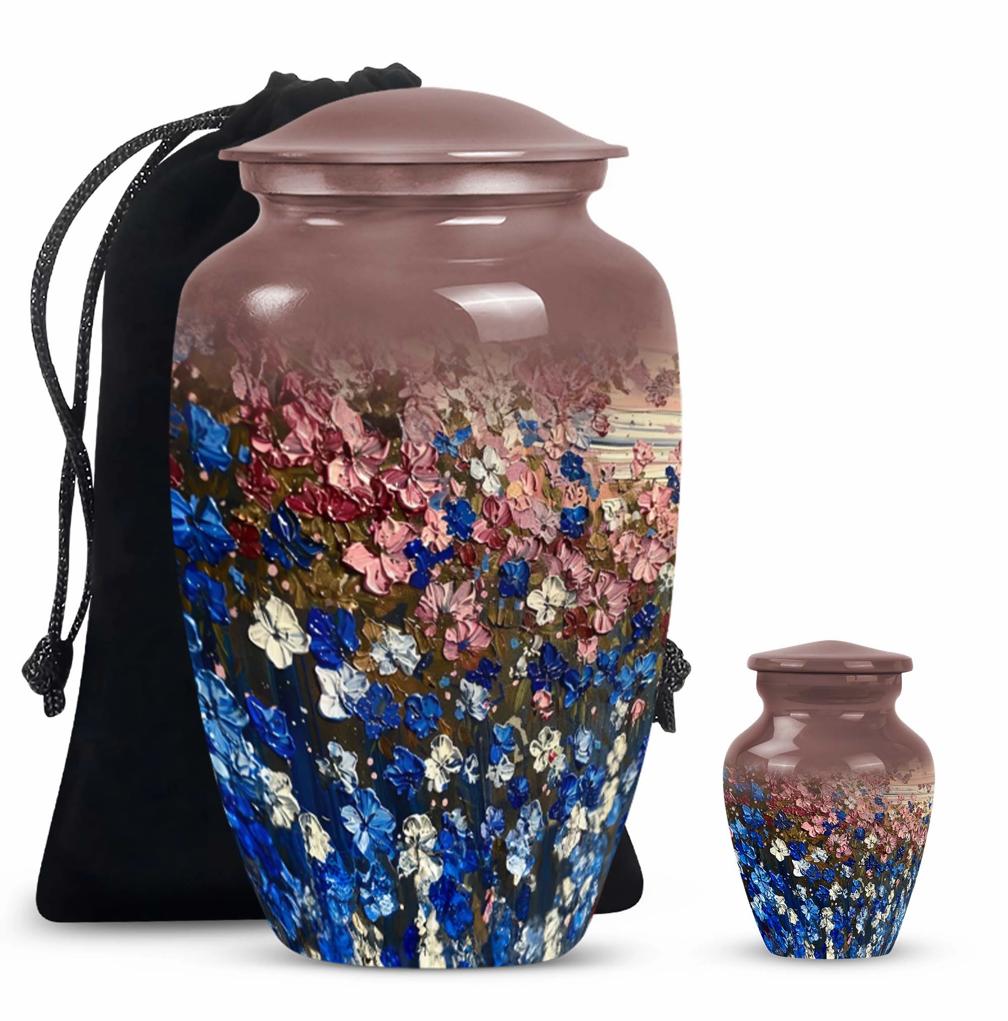 Flowers Tribute: Classic Cremation Urn for Elegant Memorials