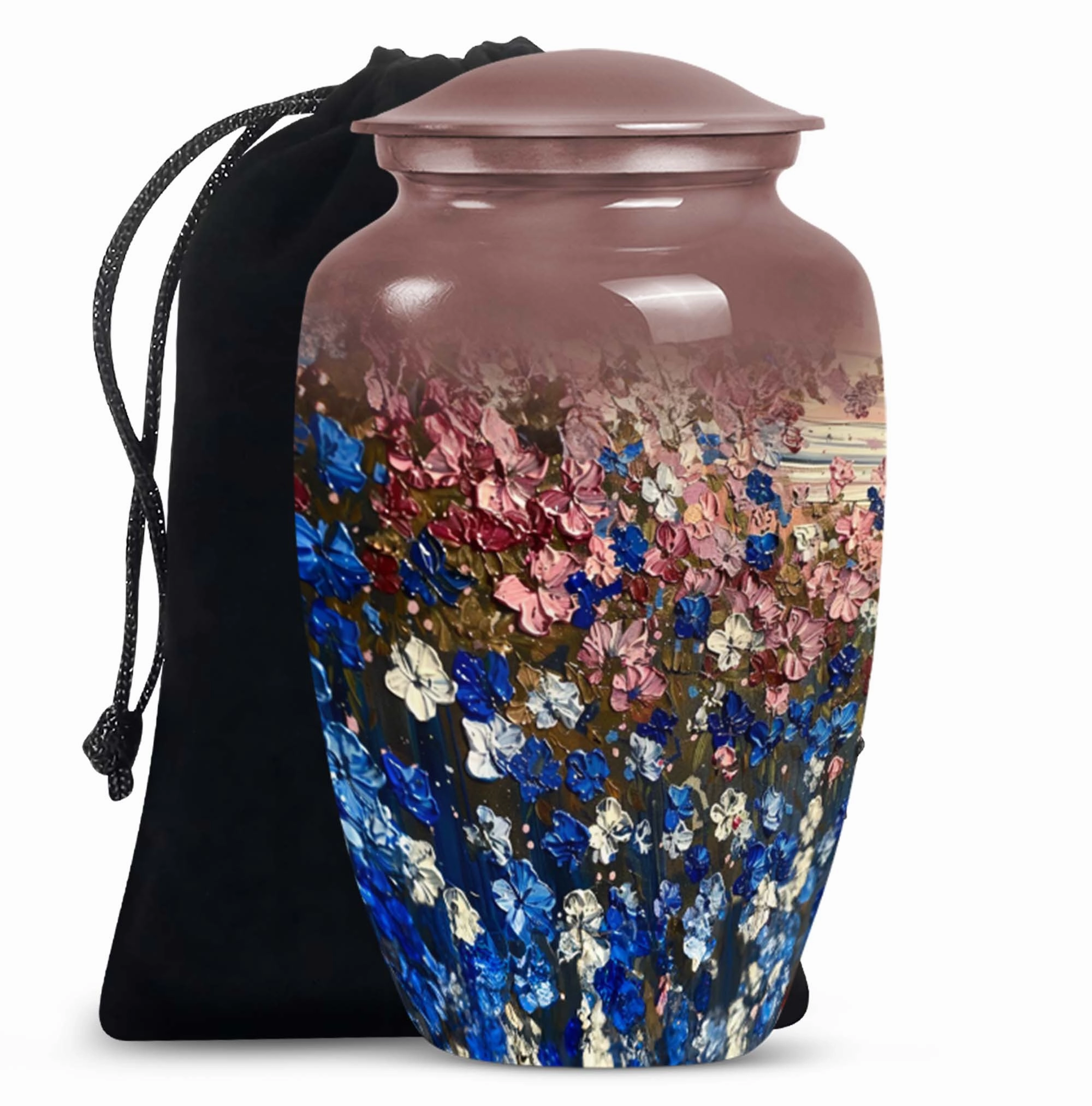 Flowers Tribute: Classic Cremation Urn for Elegant Memorials