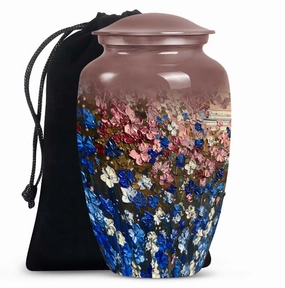 Flowers Tribute: Classic Cremation Urn for Elegant Memorials