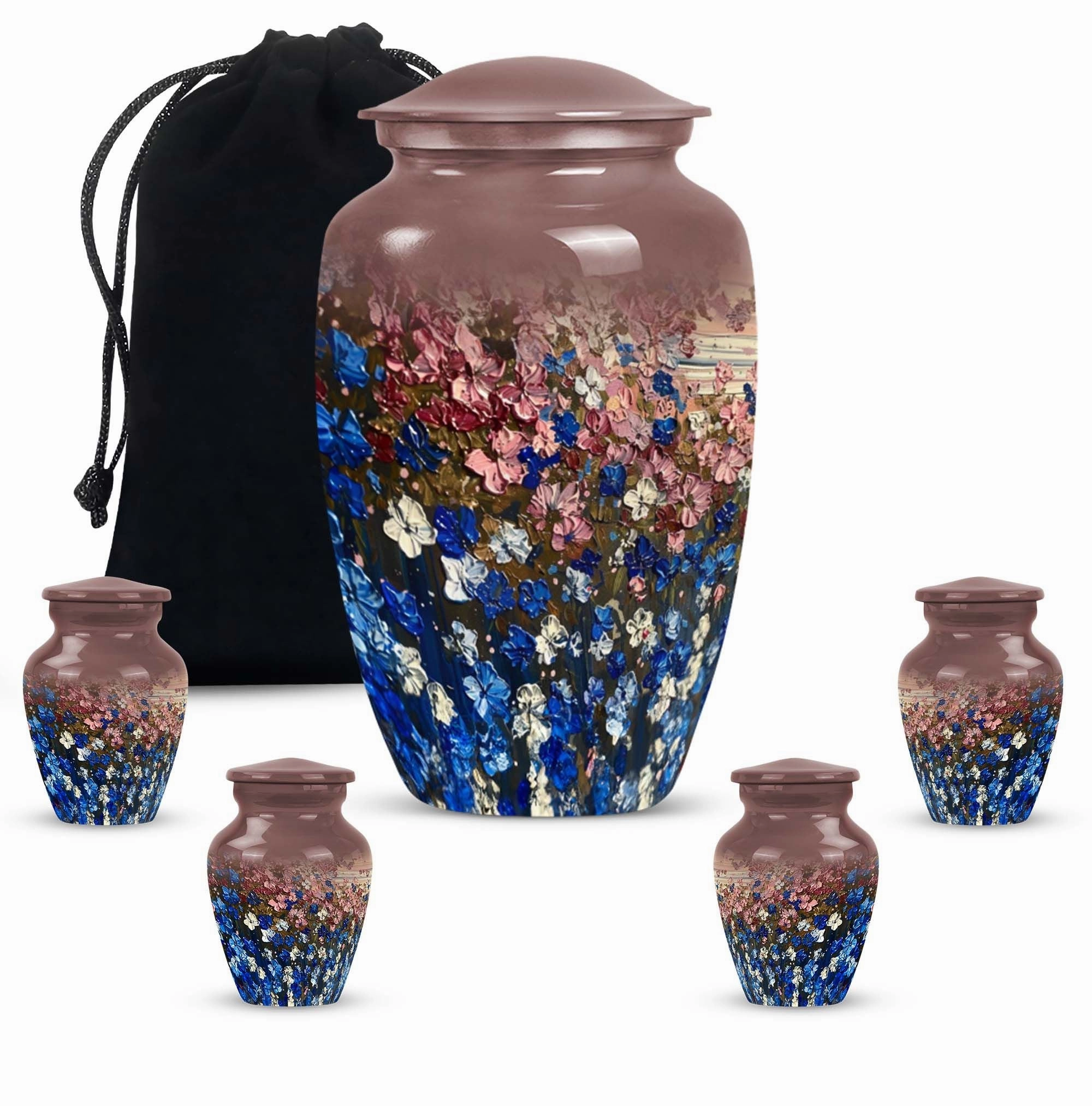 Flowers Tribute: Classic Cremation Urn for Elegant Memorials