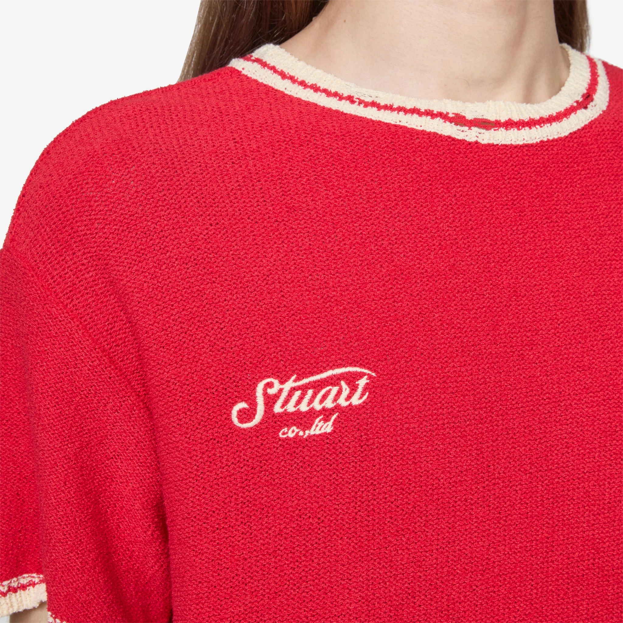 Football Shortsleeve Sweater Red