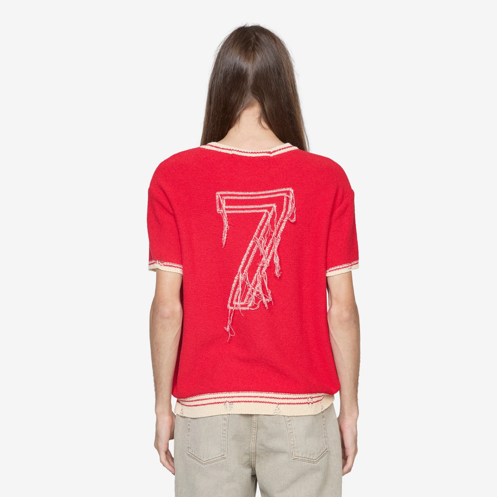 Football Shortsleeve Sweater Red