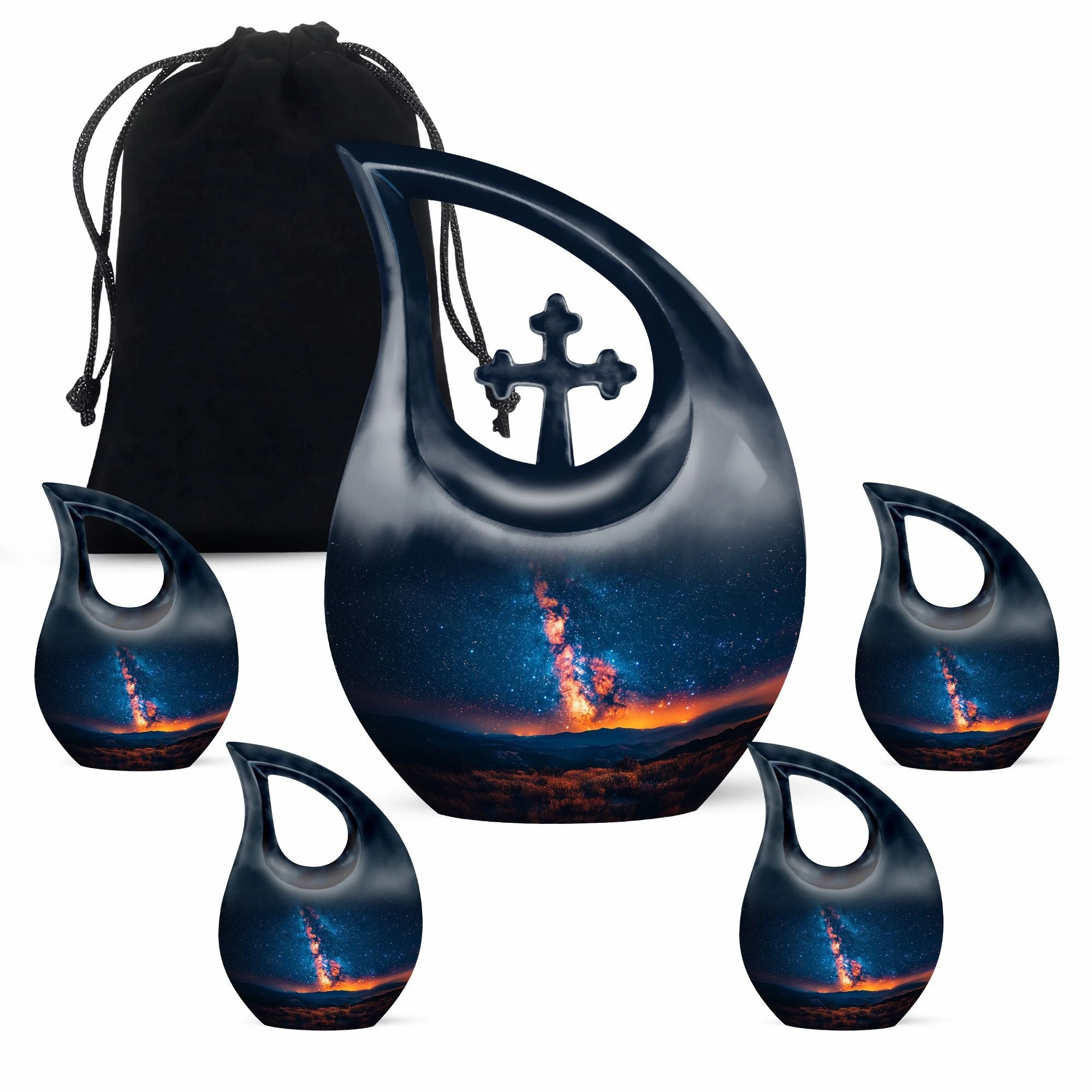 Galaxy Urn : Container For Adult Human Ashes Remains