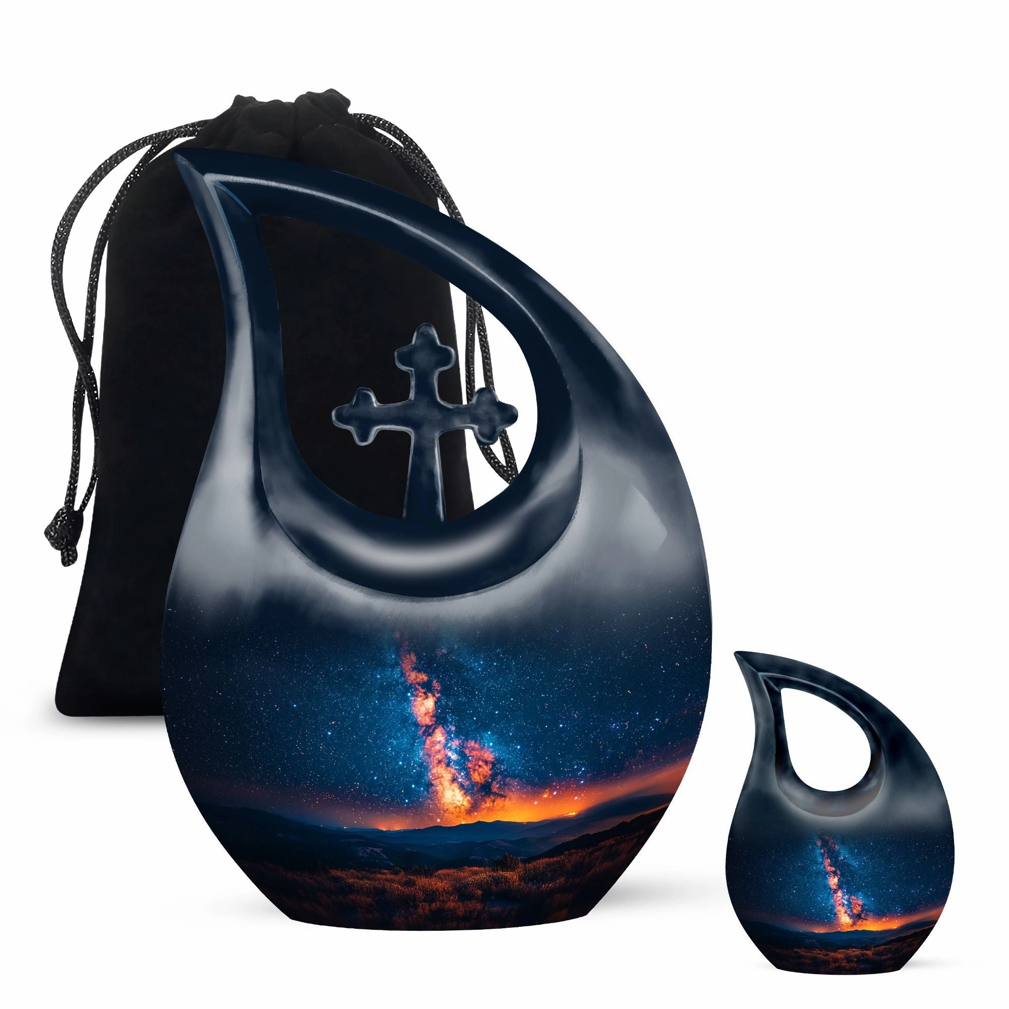 Galaxy Urn : Container For Adult Human Ashes Remains