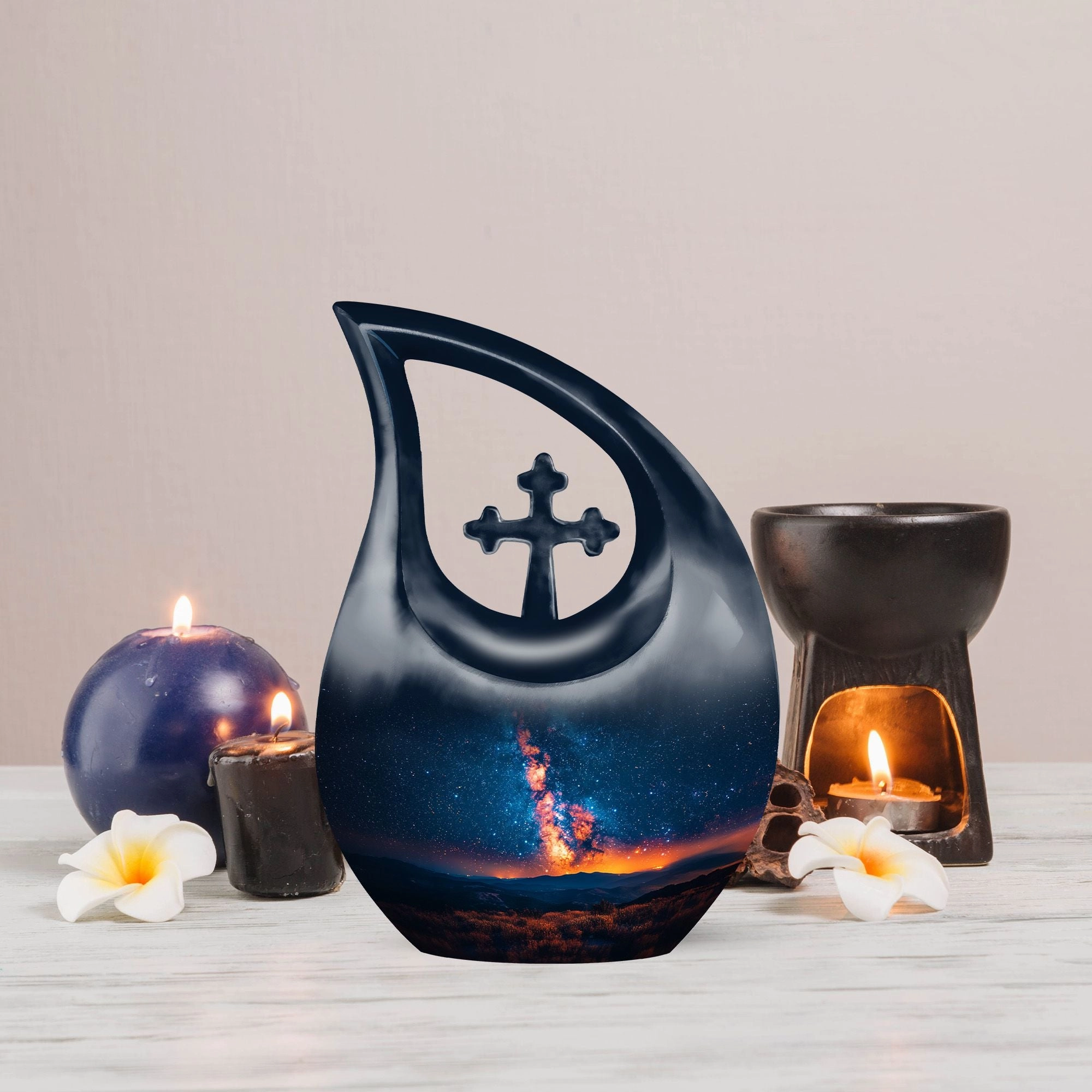 Galaxy Urn : Container For Adult Human Ashes Remains
