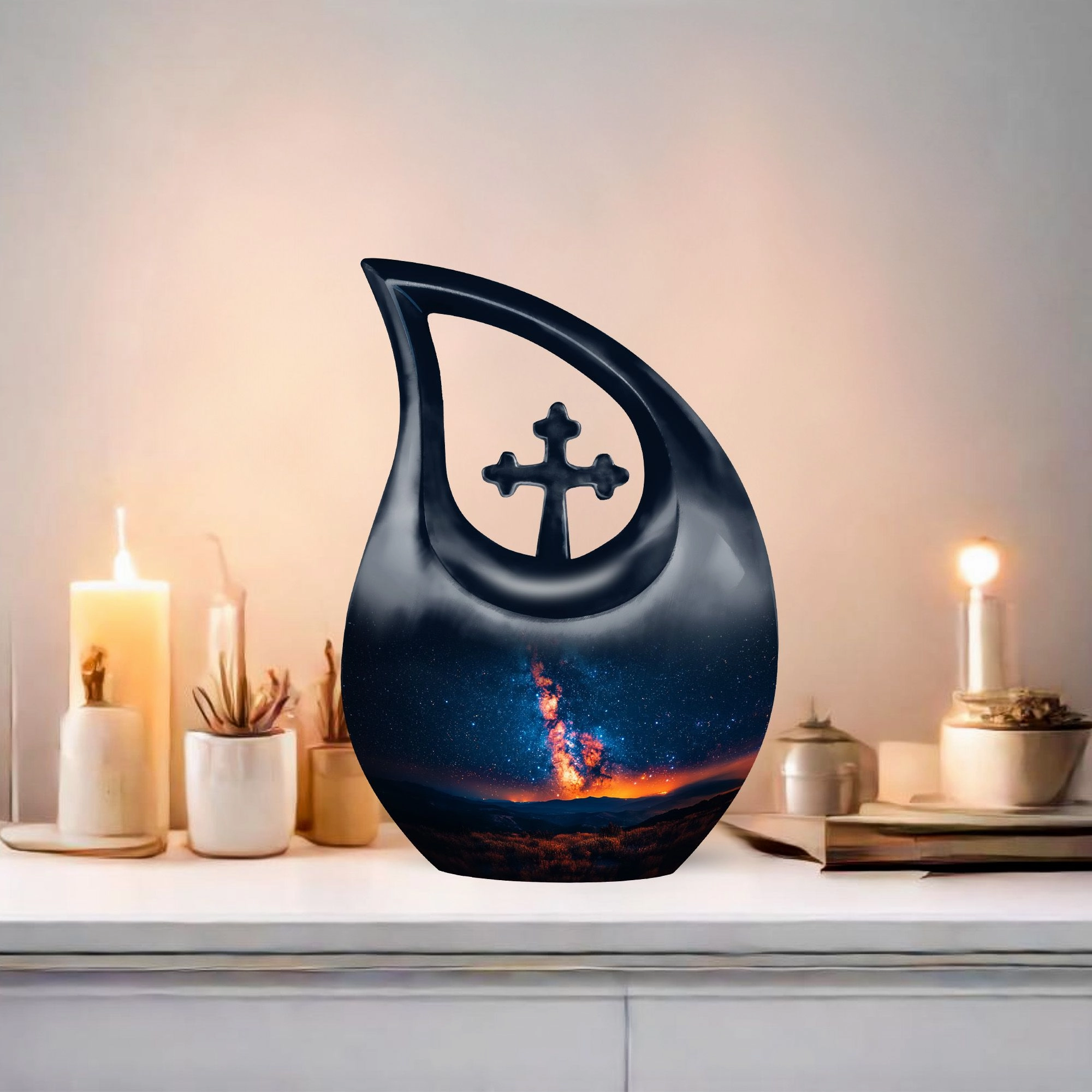 Galaxy Urn : Container For Adult Human Ashes Remains