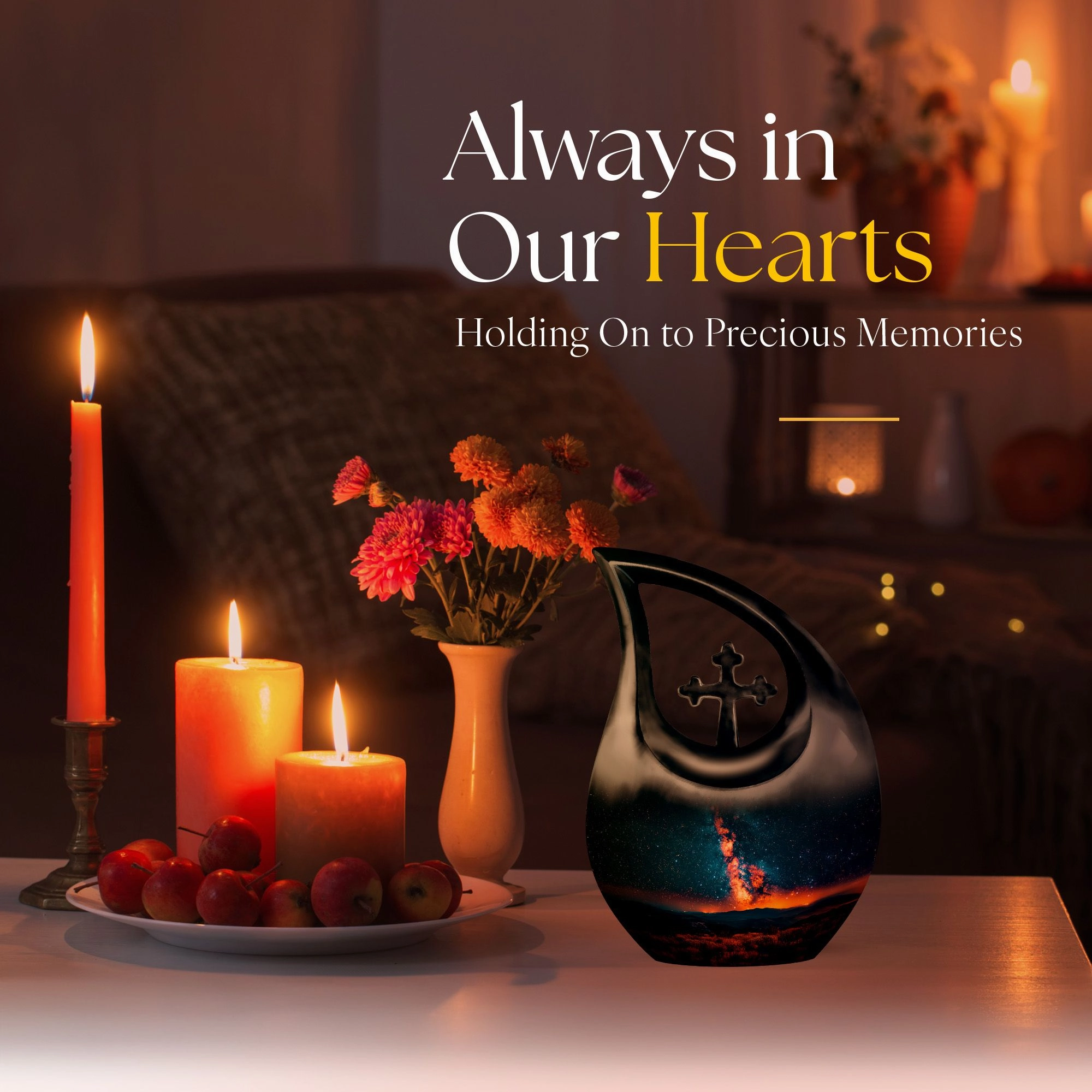 Galaxy Urn : Container For Adult Human Ashes Remains
