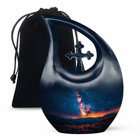 Galaxy Urn : Container For Adult Human Ashes Remains