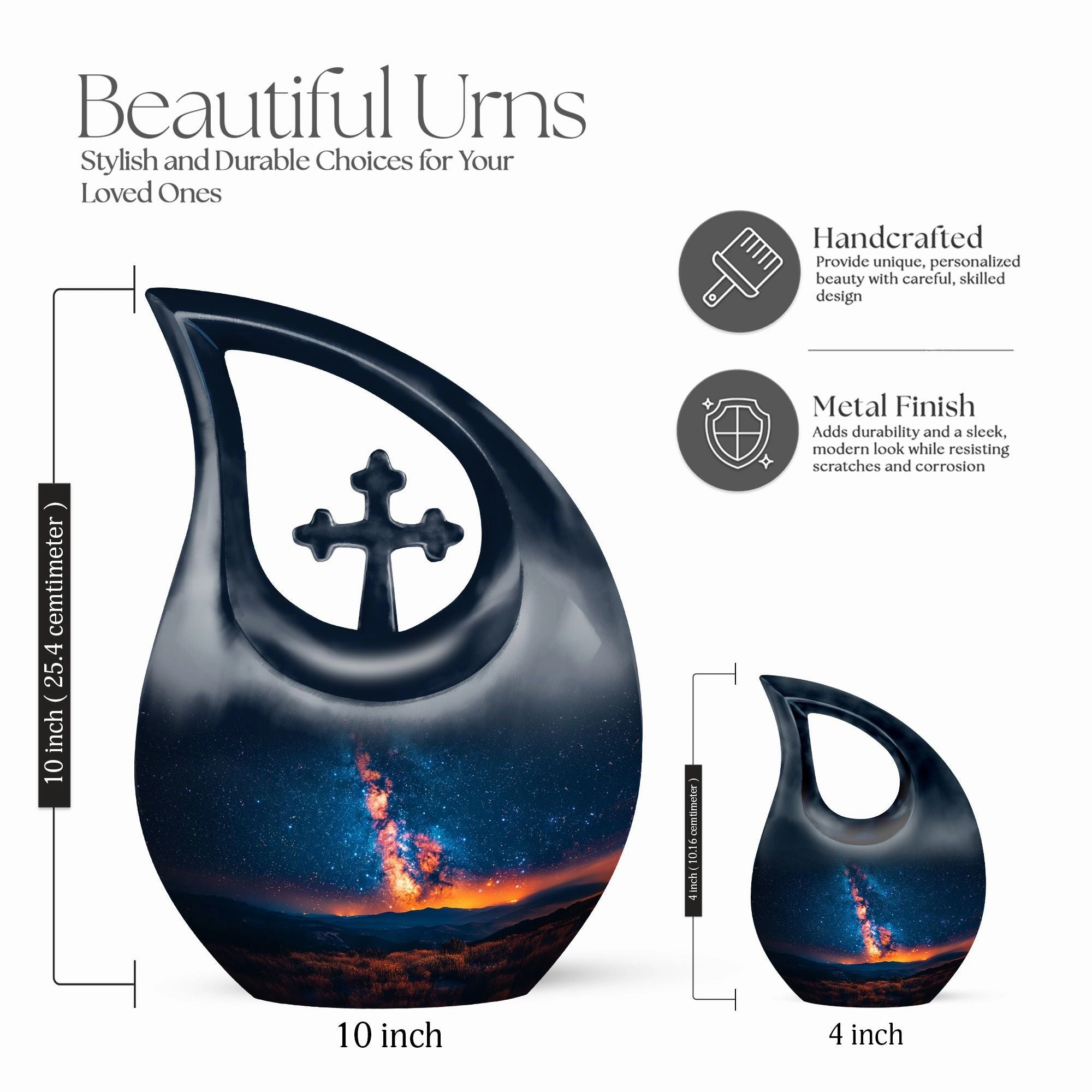 Galaxy Urn : Container For Adult Human Ashes Remains