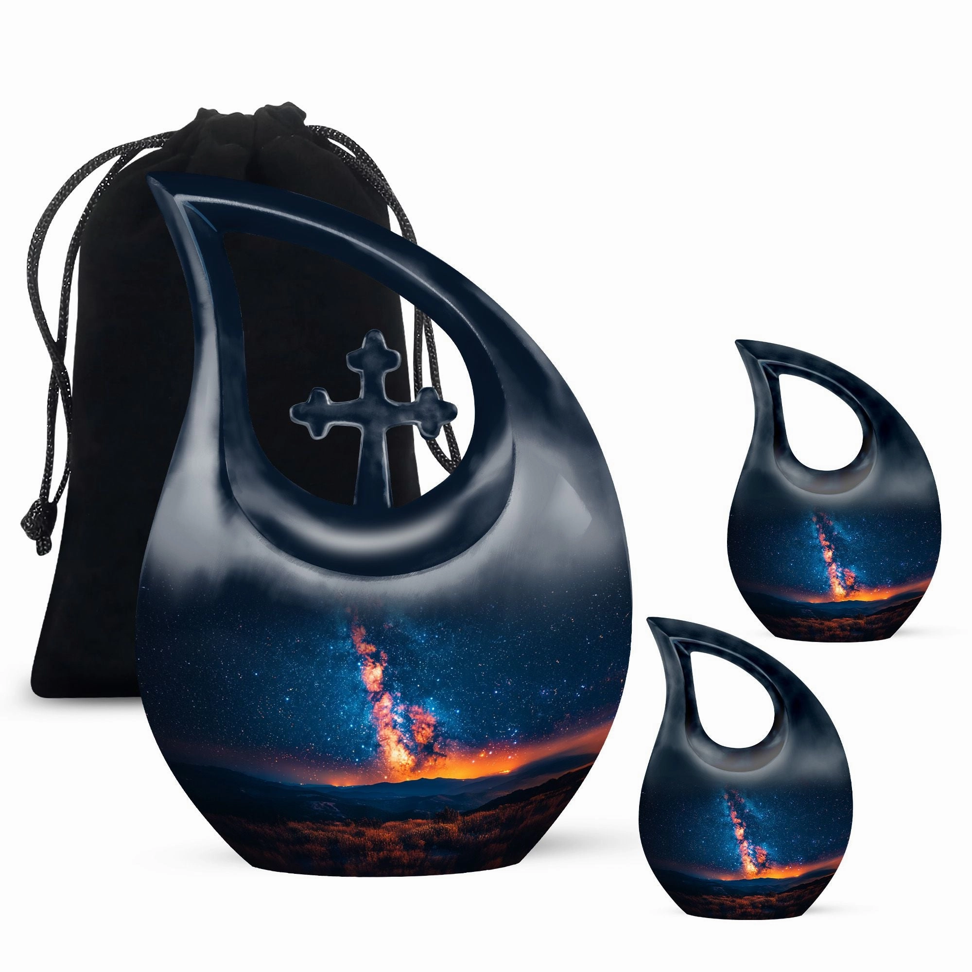 Galaxy Urn : Container For Adult Human Ashes Remains
