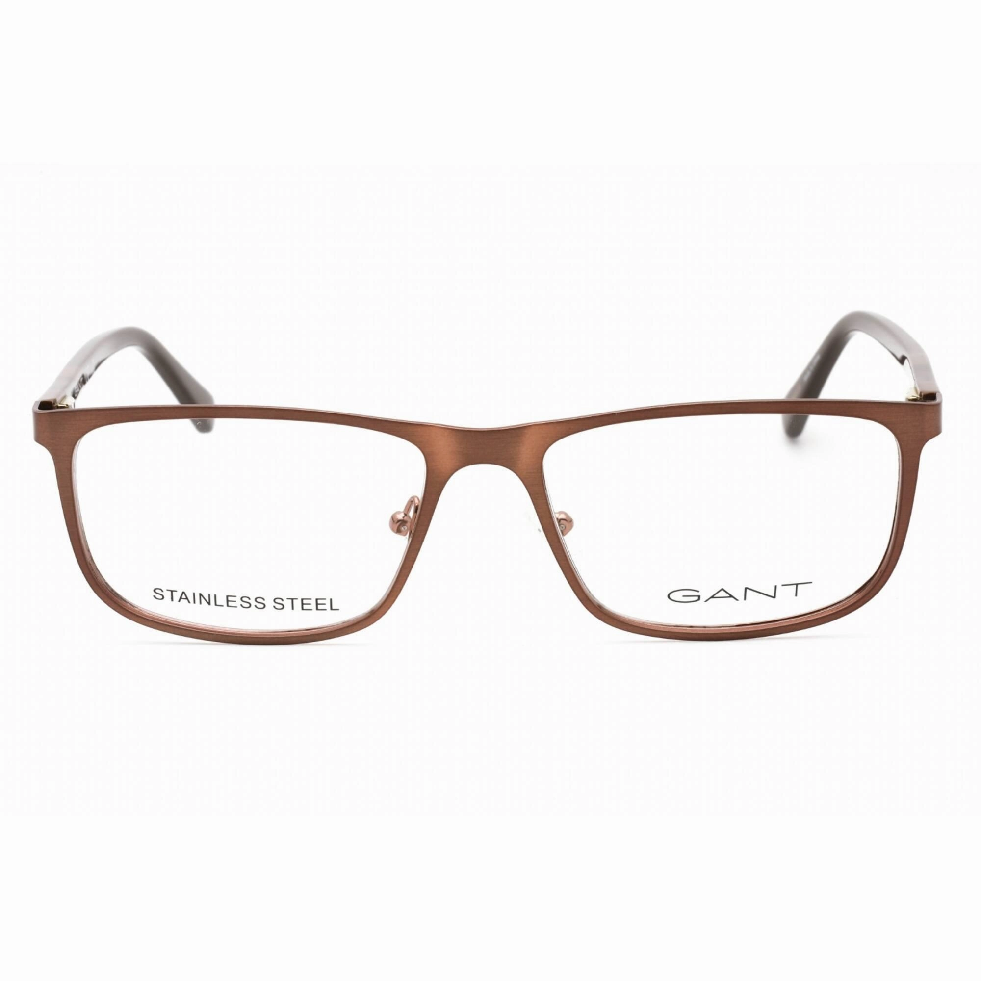 Gant Men's Eyeglasses - Shiny Dark Bronze Rectangular Frame, 58 mm | GA3280 036