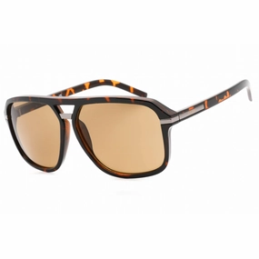 Guess Factory Men's Sunglasses - Dark Havana Full Rim Aviator Metal Frame | GF0258 52E