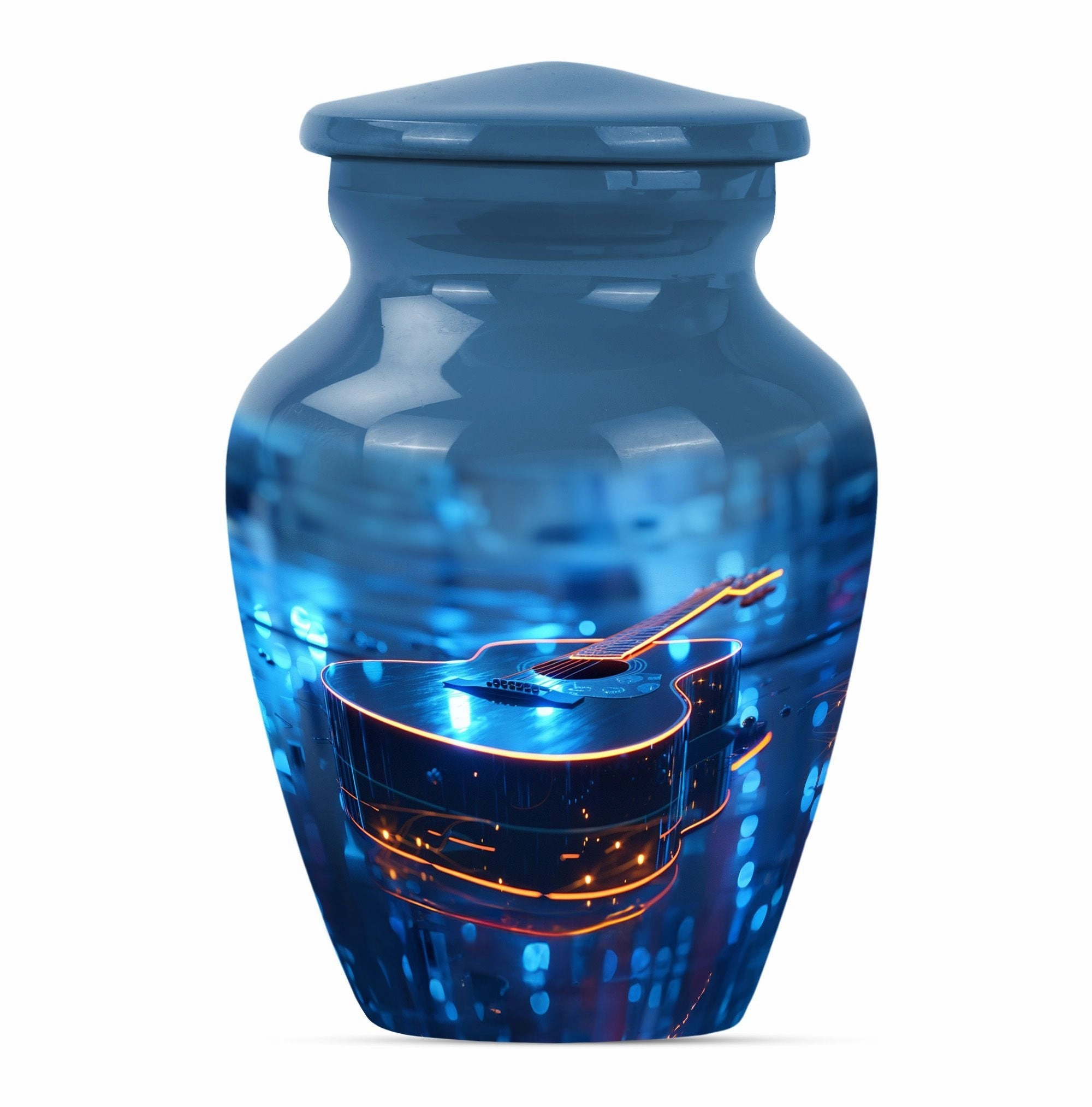 Guitar Urn Commemorative Memorial Men's Cremation Repository