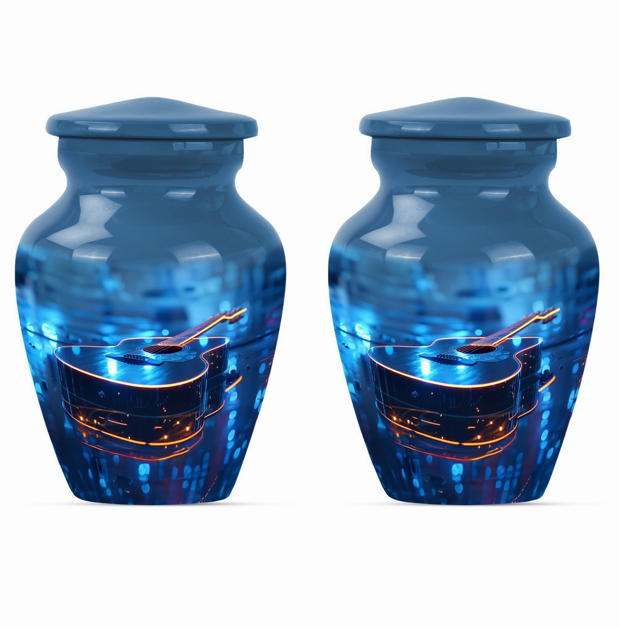 Guitar Urn Commemorative Memorial Men's Cremation Repository