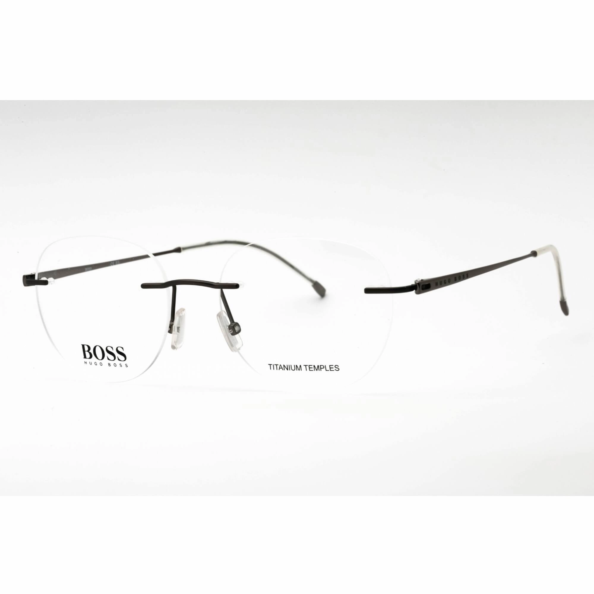 Hugo Boss Men's Eyeglasses - Matte Dark Ruthenium Oval Frame | BOSS 1266/D 0R80 00