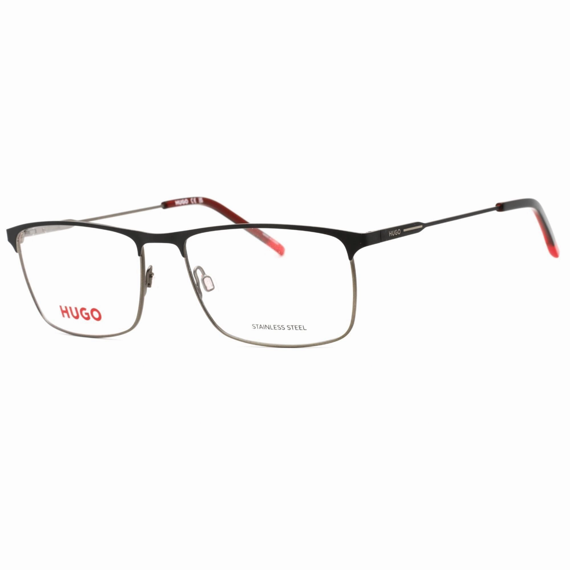 Hugo Men's Eyeglasses - Matte Black Dark Ruthenium Rectangular Frame | HG 1182 0RZZ 00