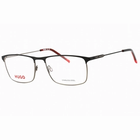 Hugo Men's Eyeglasses - Matte Black Dark Ruthenium Rectangular Frame | HG 1182 0RZZ 00