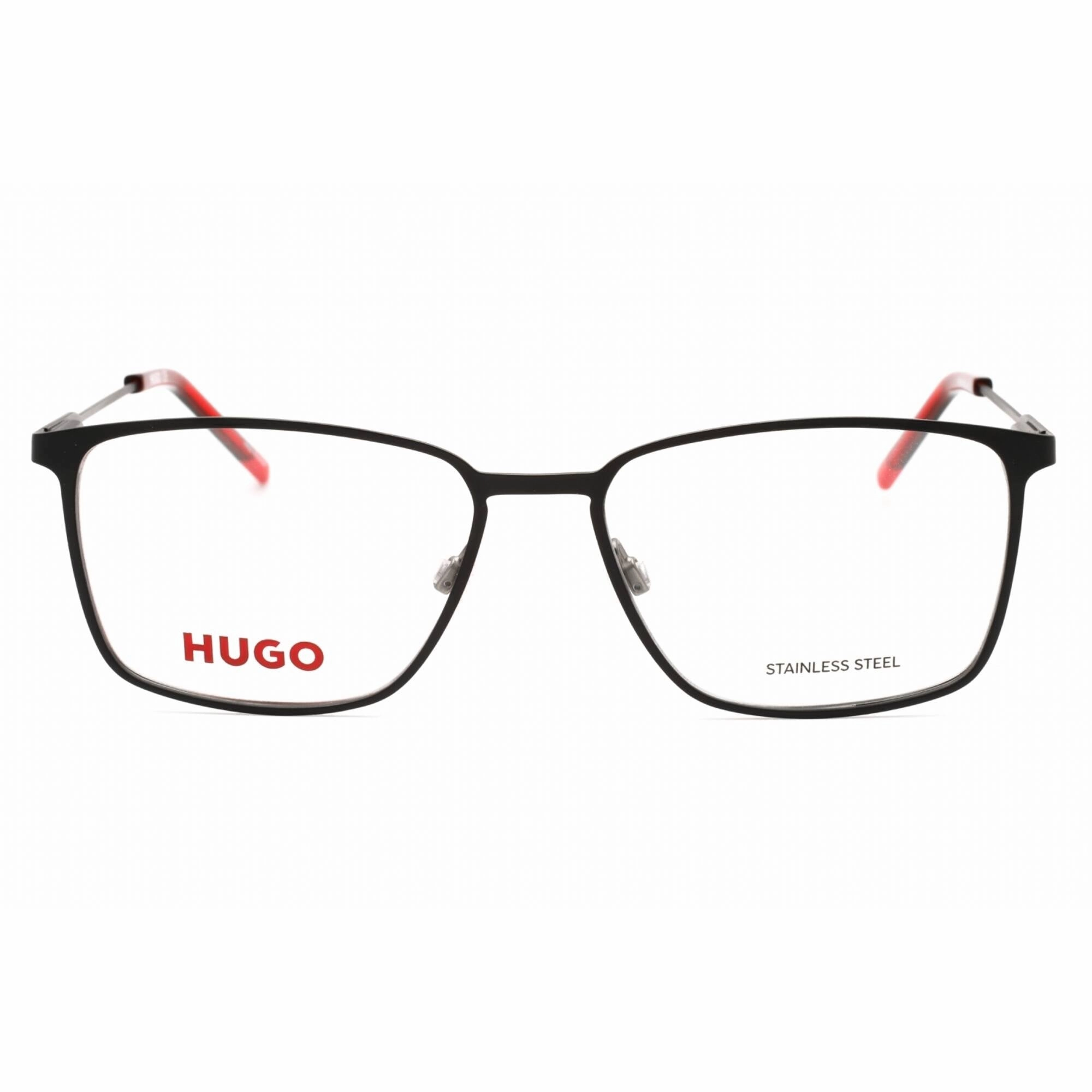 Hugo Men's Eyeglasses - Matte Black On Dark Ruthenium Silver Frame | HG 1181 0RZZ 00