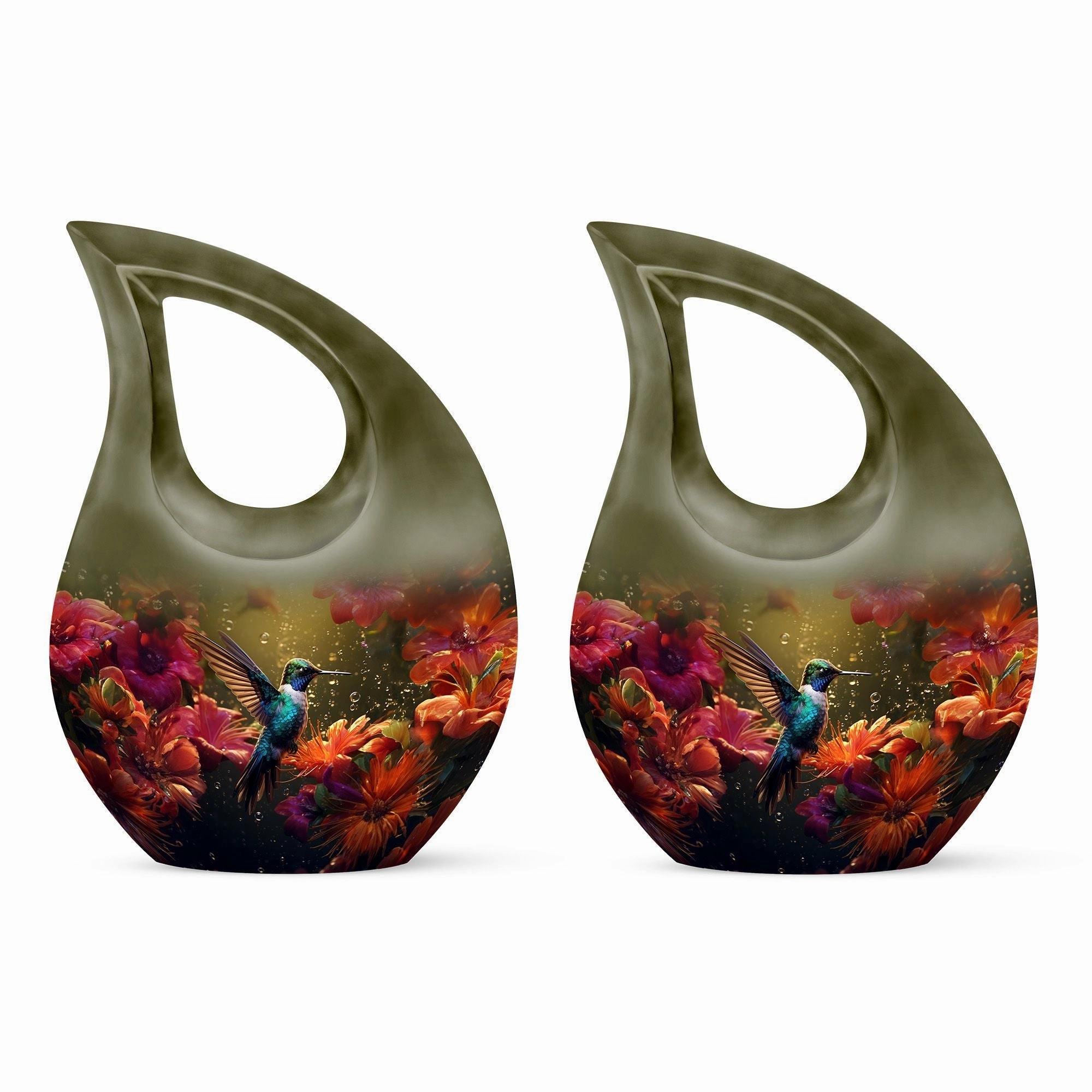 Hummingbird Inspired Keepsake Urn, Timeless Memorial Urn for Men
