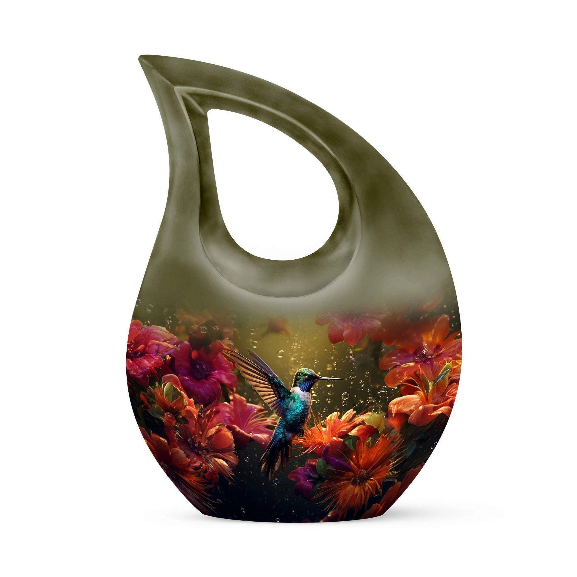 Hummingbird Inspired Keepsake Urn, Timeless Memorial Urn for Men