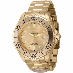 Invicta Men's Automatic Watch - Pro Diver Dual Time Gold Tone Dial Bracelet | 45817