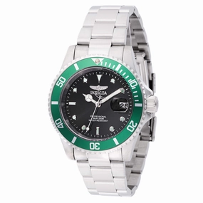 Invicta Men's Dive Watch - Pro Diver Quartz Black Dial Green Rotating Bezel | 47353