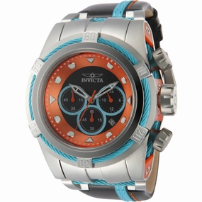 Invicta Men's Watch - Bolt Zeus Quartz Chronograph Black and Orange Dial Strap | 43785