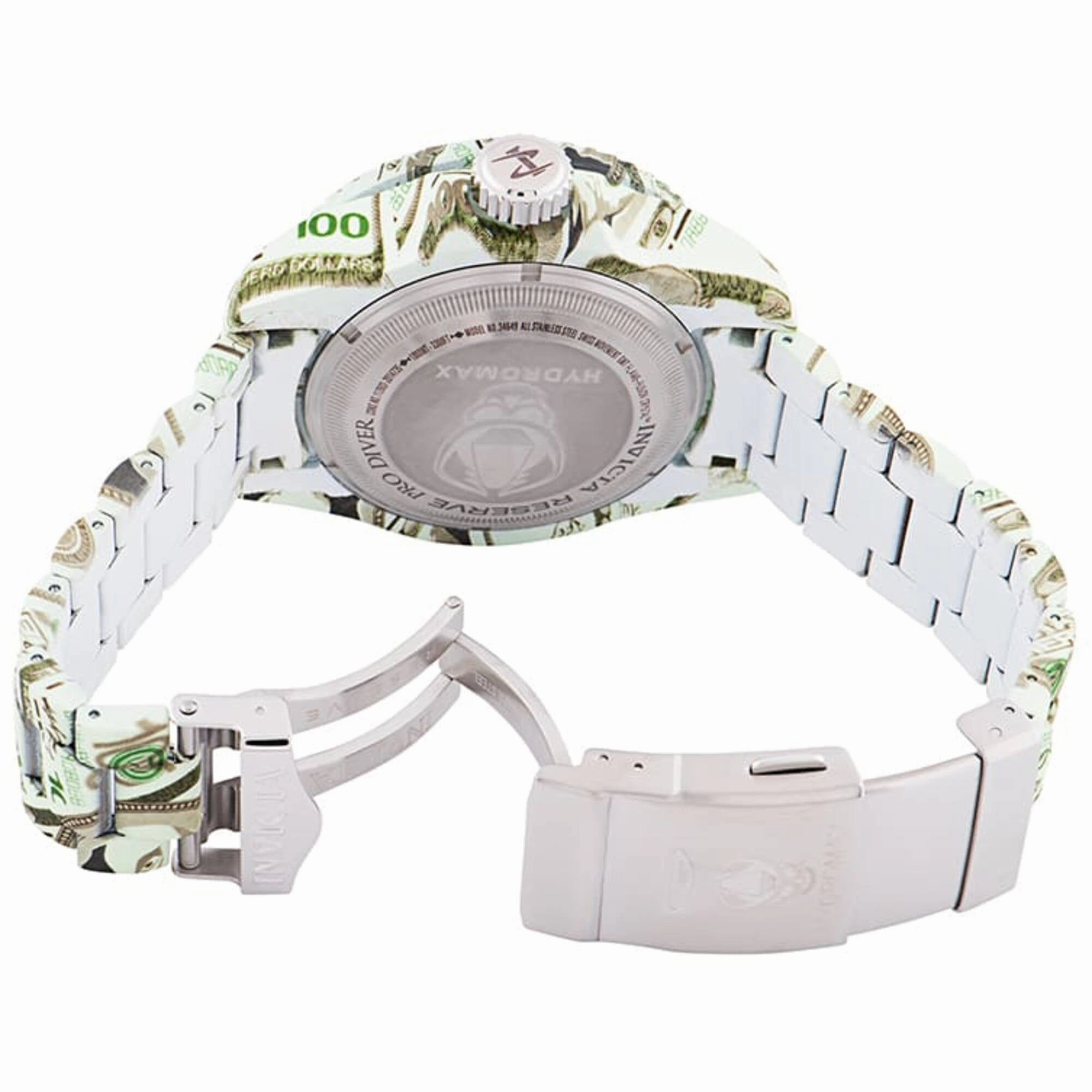 Invicta Men's Watch - Reserve Hydromax Green Dial Aqua Plated Bracelet Dive | 34649