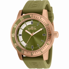 Invicta Men's Watch - Specialty Quartz White and Dark Green Dial Strap | 35685