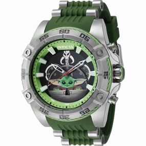 Invicta Men's Watch - Star Wars The Child Chronograph Silver and Green Strap | 41212