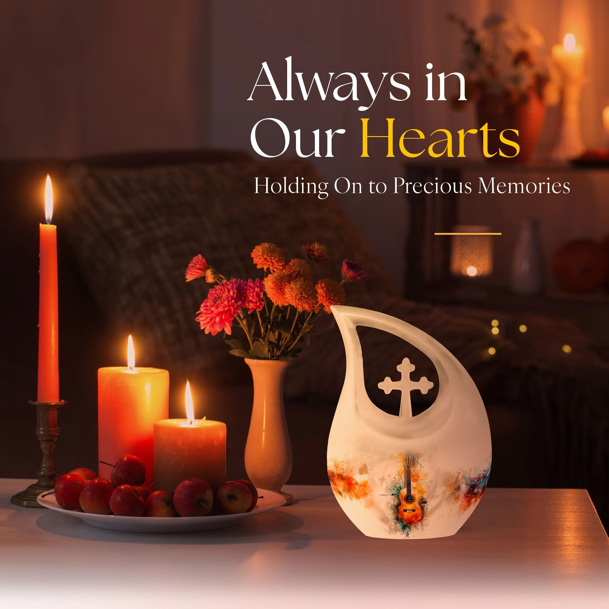 Keepsake Guitar Urn: Men's Ashes Preservation, Memorial Tribute