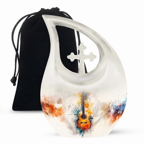 Keepsake Guitar Urn: Men's Ashes Preservation, Memorial Tribute