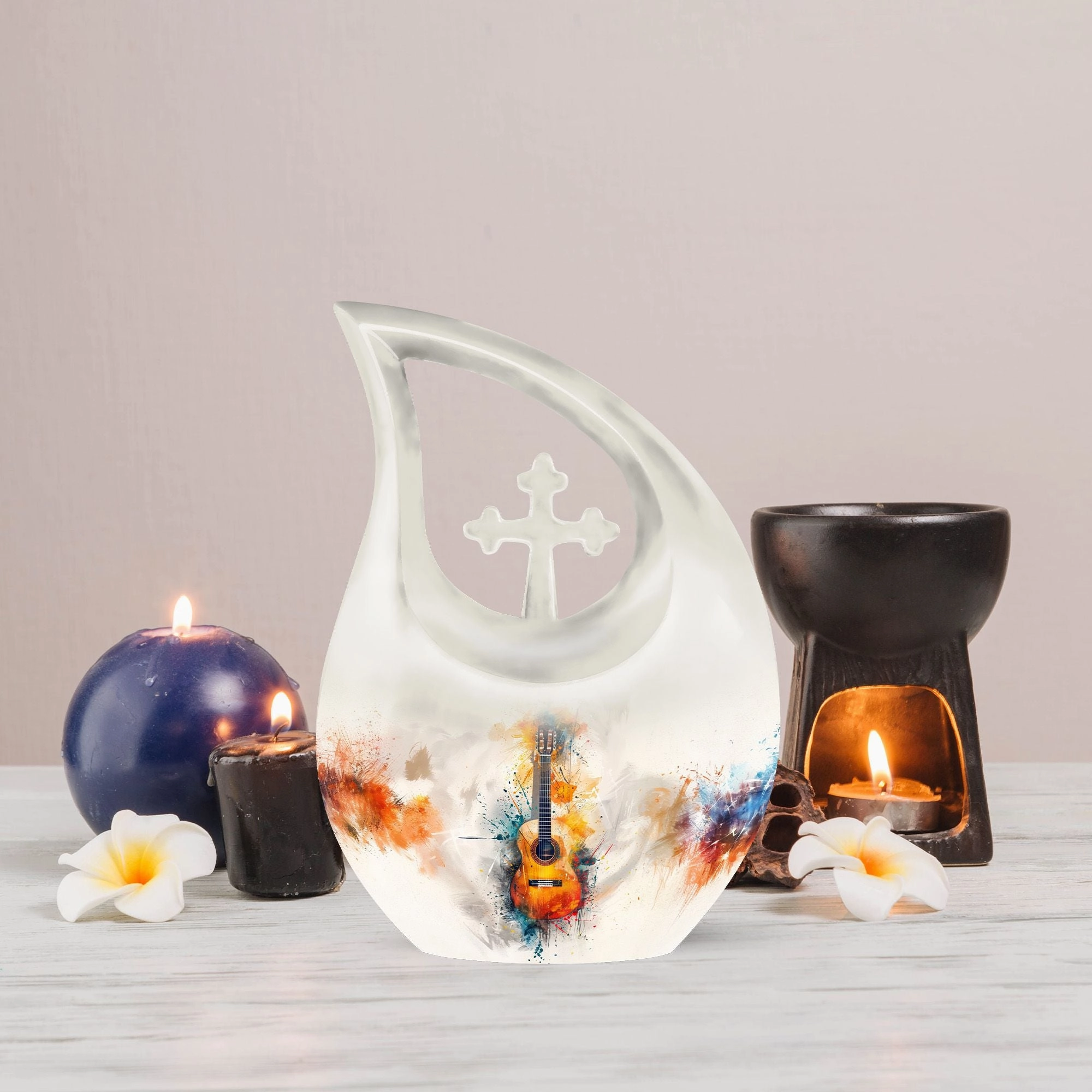 Keepsake Guitar Urn: Men's Ashes Preservation, Memorial Tribute