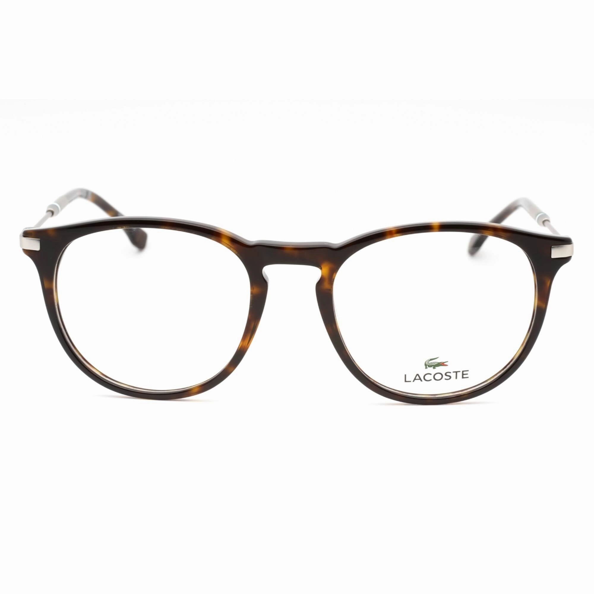 Lacoste Men's Eyeglasses - Dark Havana Plastic Round Shape Full Rim Frame | L2918 240