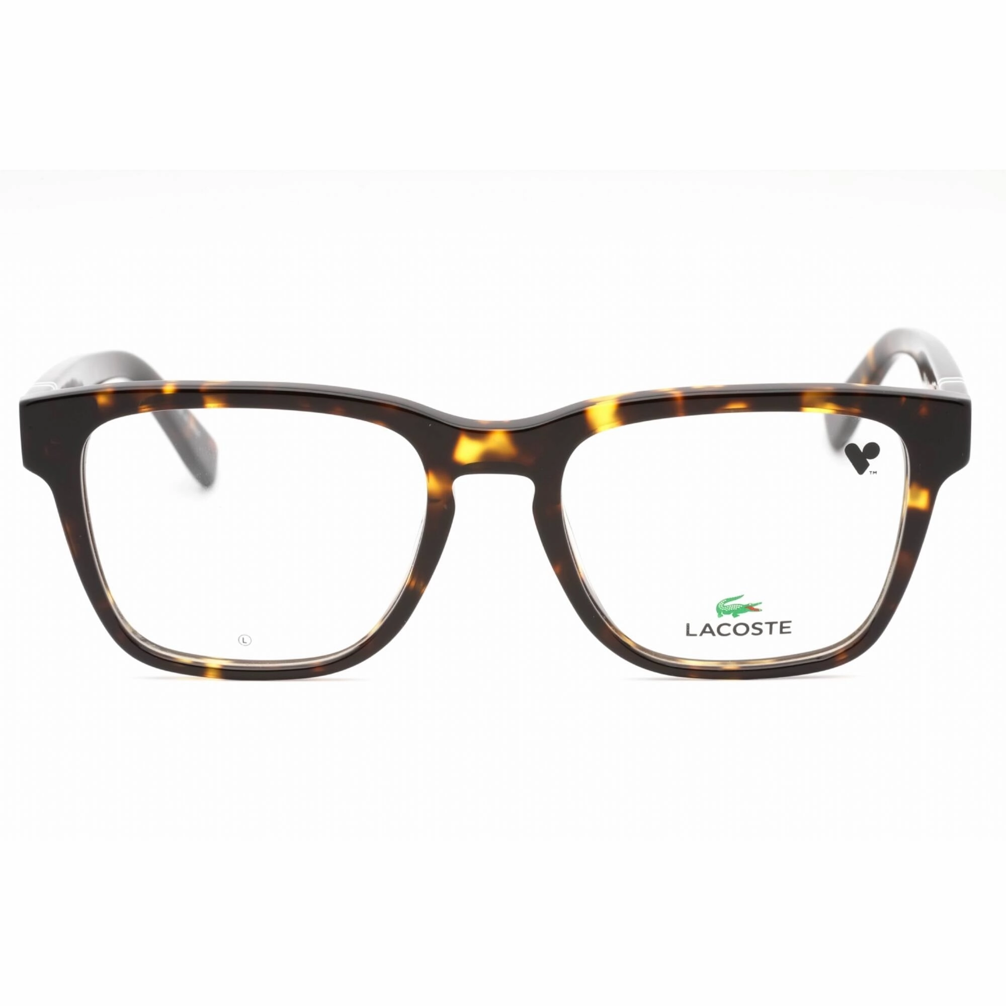 Lacoste Men's Eyeglasses - Dark Havana Plastic Square Shape Full Rim Frame | L2932 230