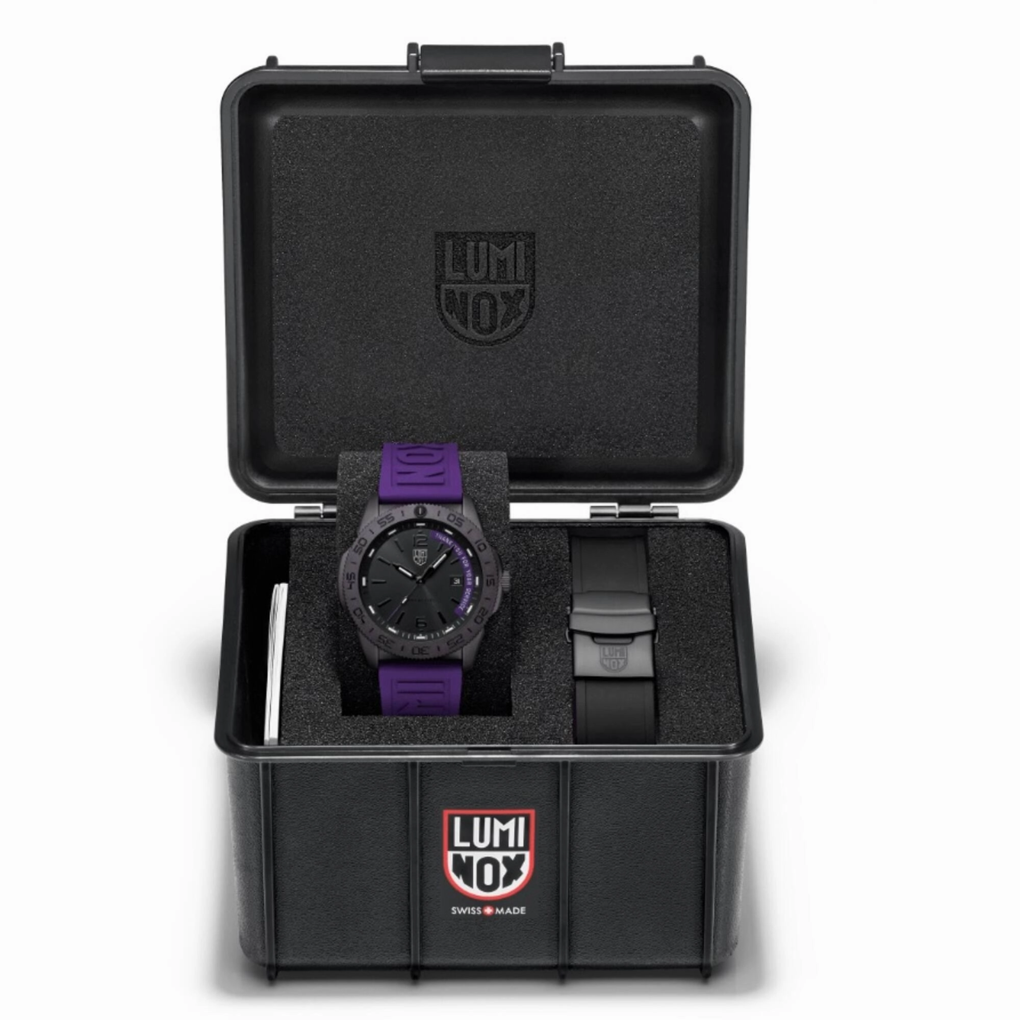 Luminox Men's Watch - Pacific Diver Black Dial Purple Strap | XS.3121.BO.TY.SET