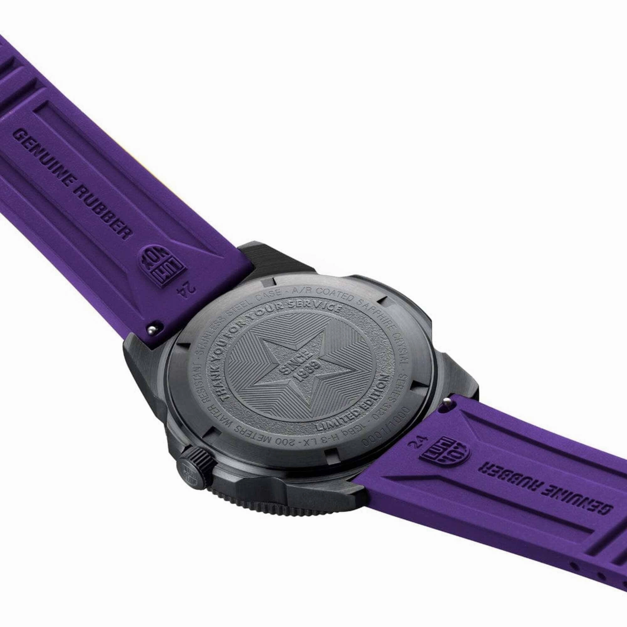 Luminox Men's Watch - Pacific Diver Black Dial Purple Strap | XS.3121.BO.TY.SET