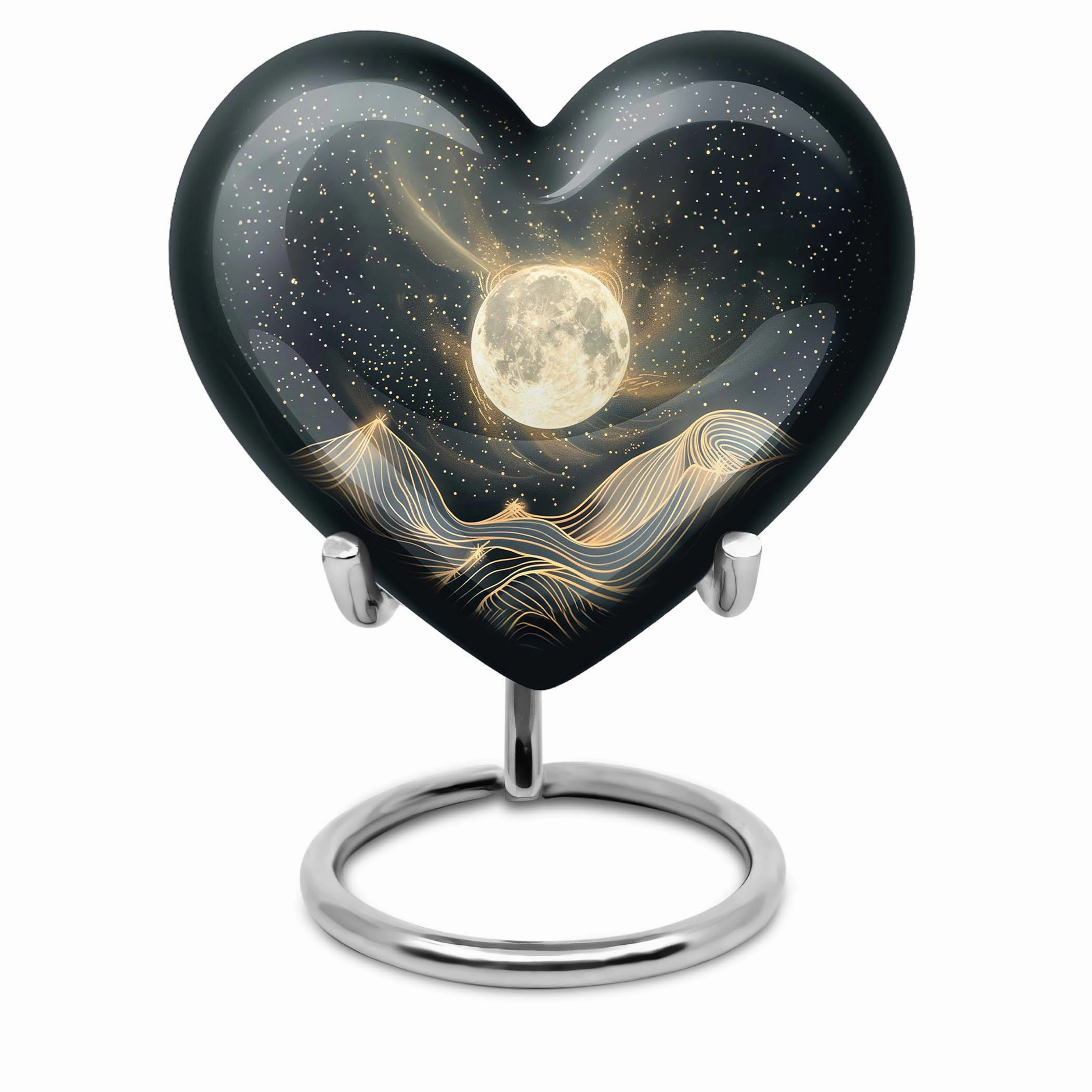 Lunar Embrace - Unusual Urn For Ashes, Funeral Urn
