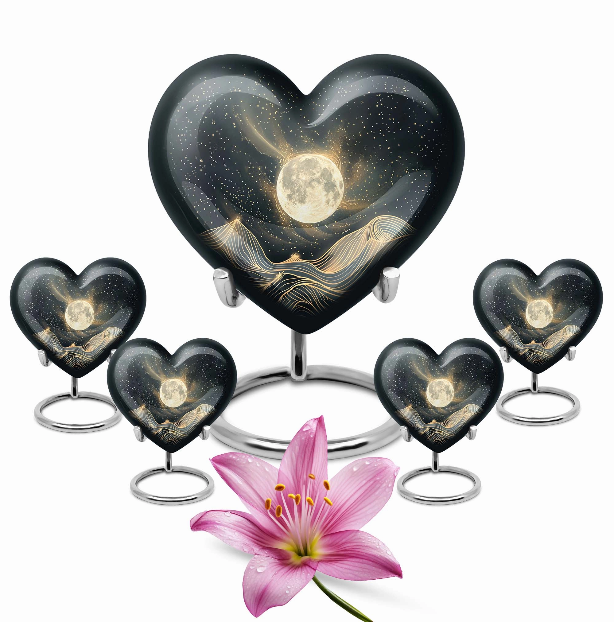 Lunar Embrace - Unusual Urn For Ashes, Funeral Urn